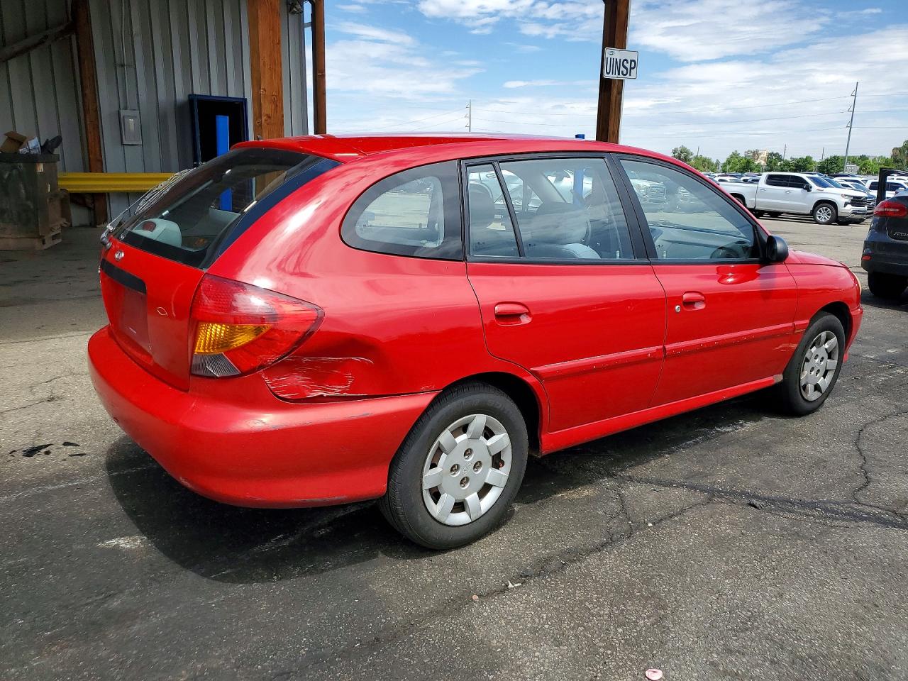 2003 Kia Rio Cinco Red vin: KNADC163726092446