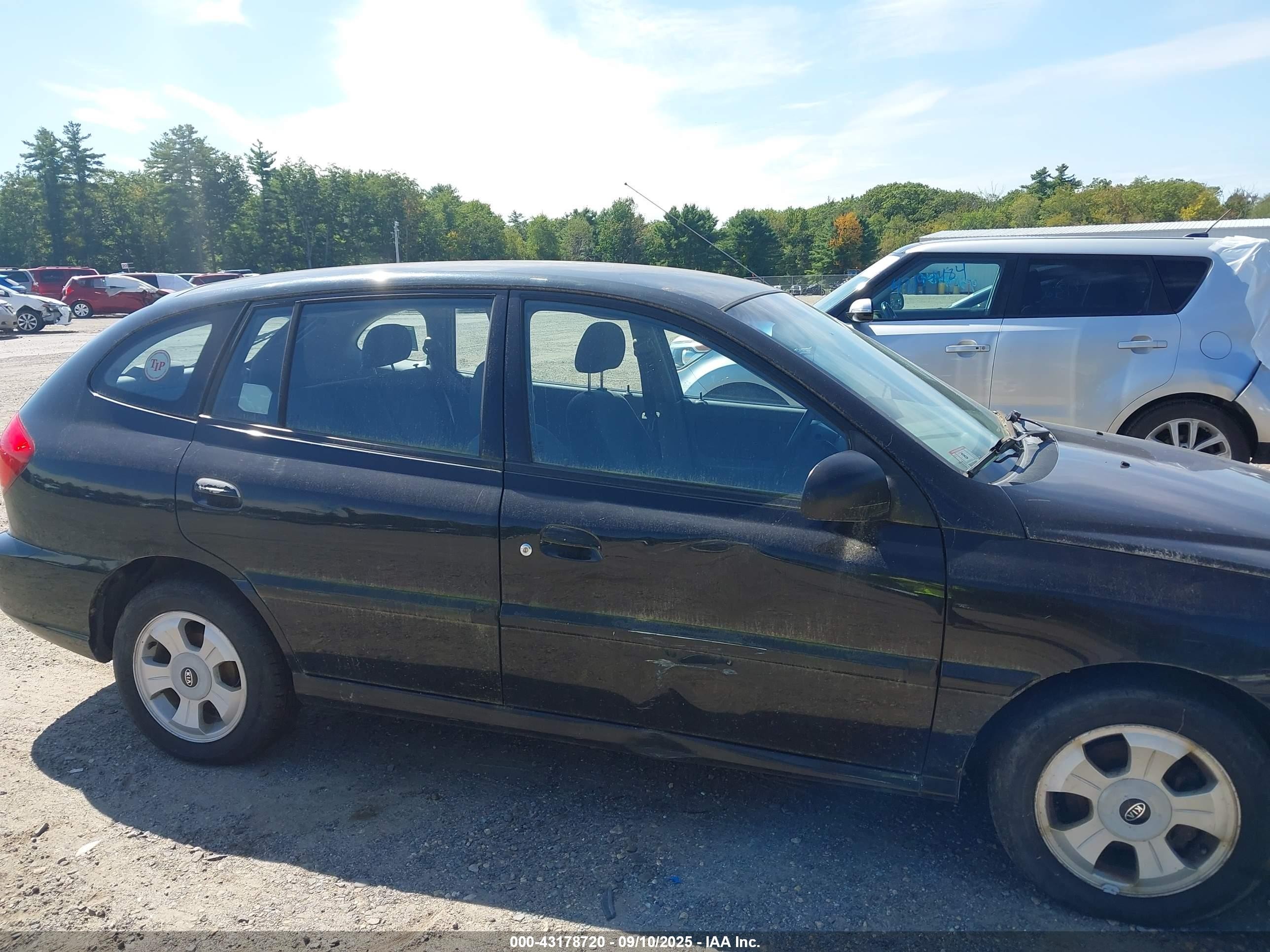 2005 Kia Rio Cinco Black vin: KNADC165156244257