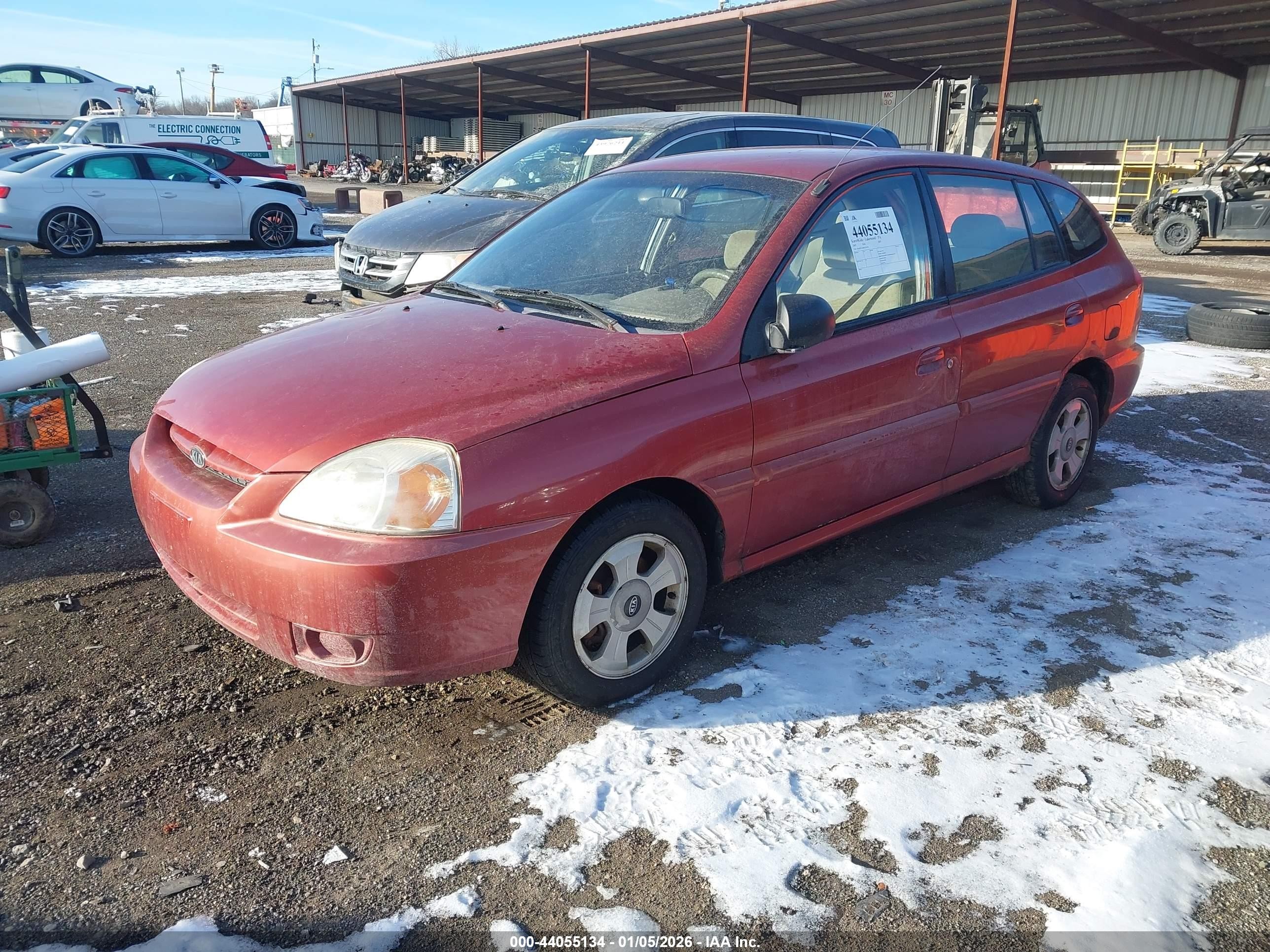 2005 Kia Rio Cinco Maroon vin: KNADC165856239279
