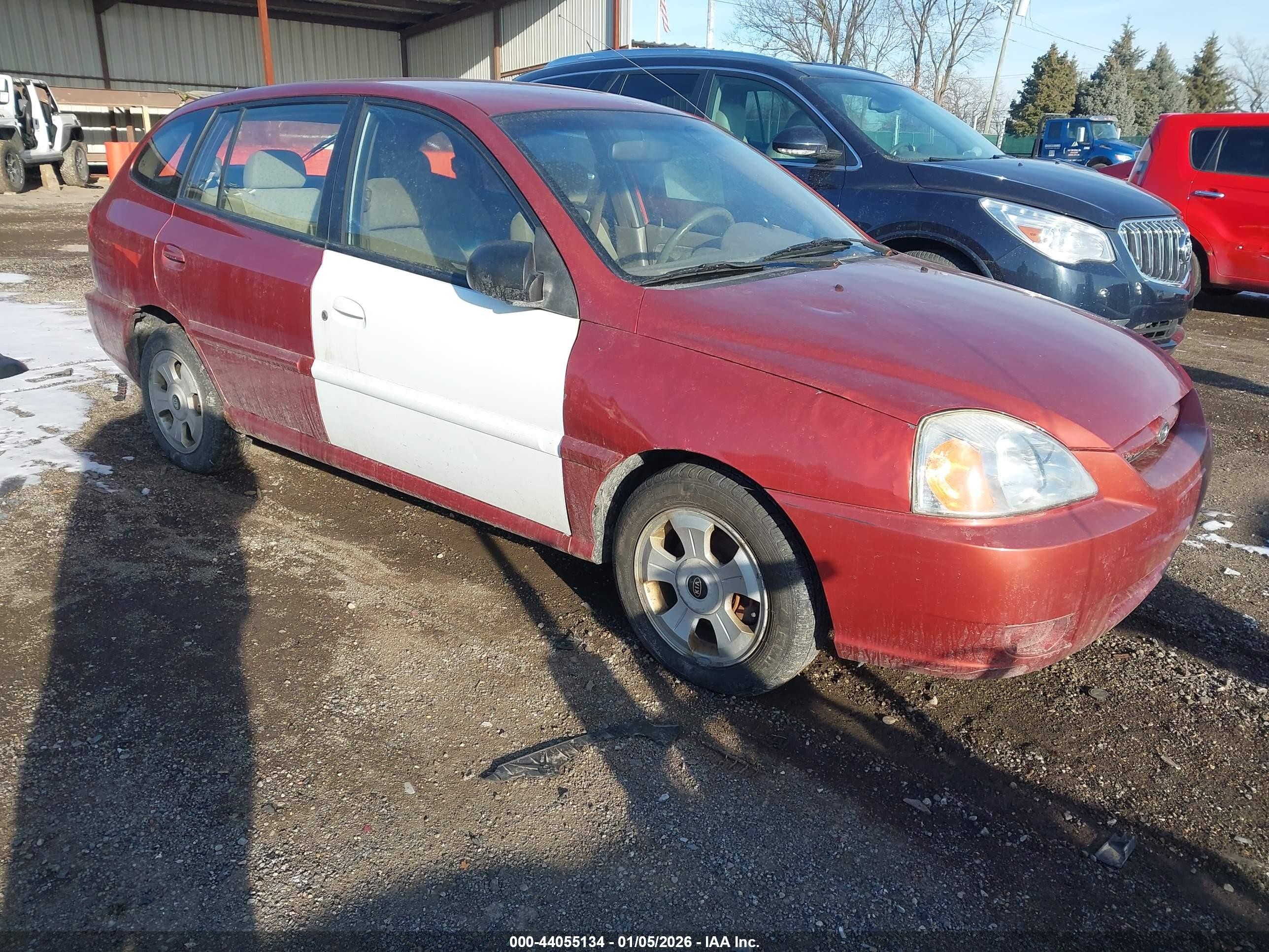 2005 Kia Rio Cinco Maroon vin: KNADC165856239279