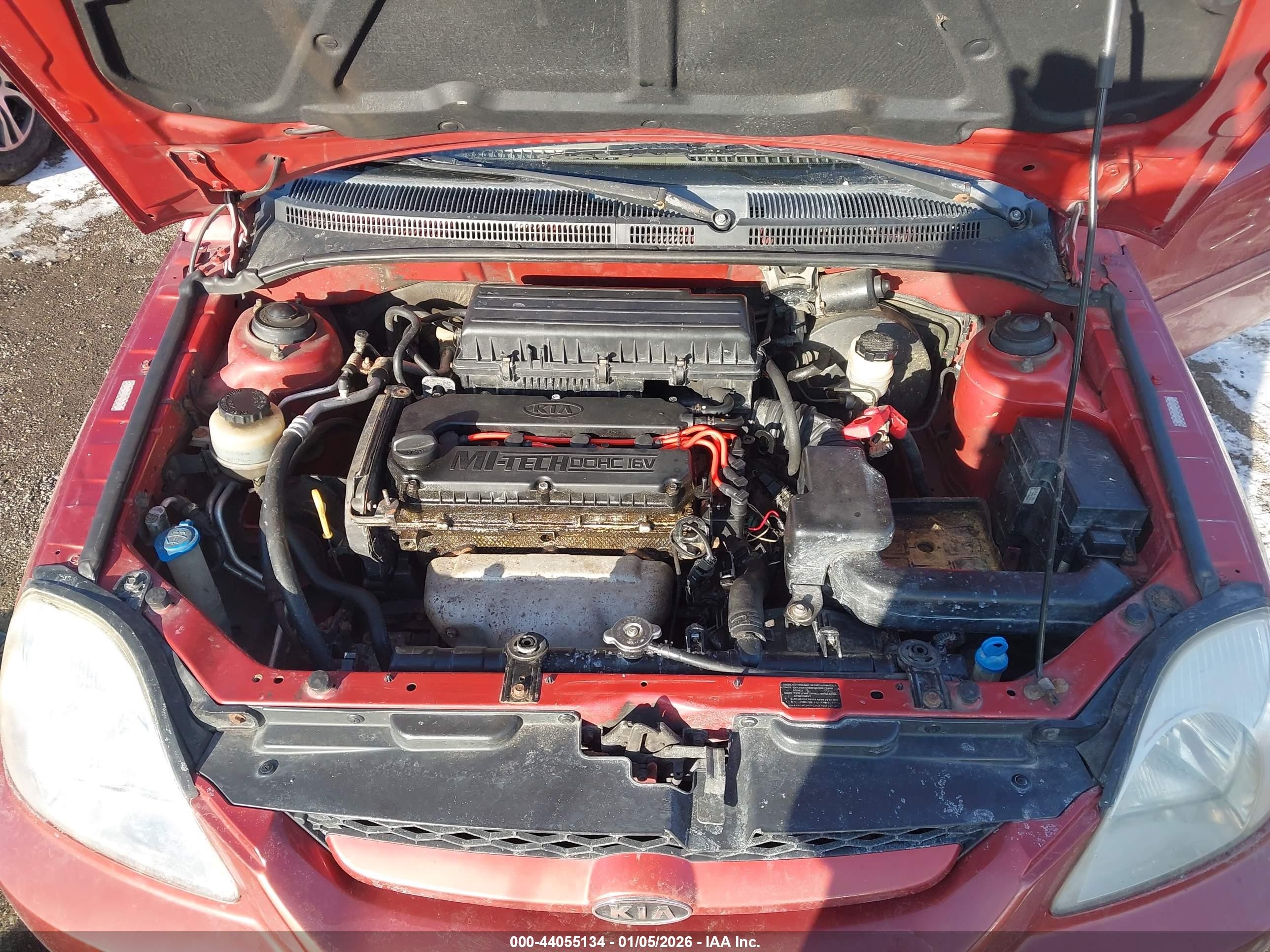 2005 Kia Rio Cinco Maroon vin: KNADC165856239279