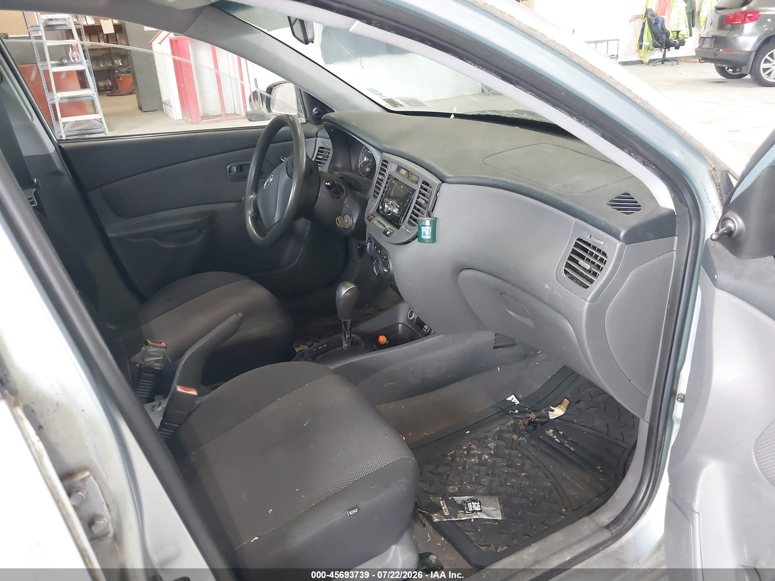 2007 Kia Rio Lx Gray vin: KNADE123076191455