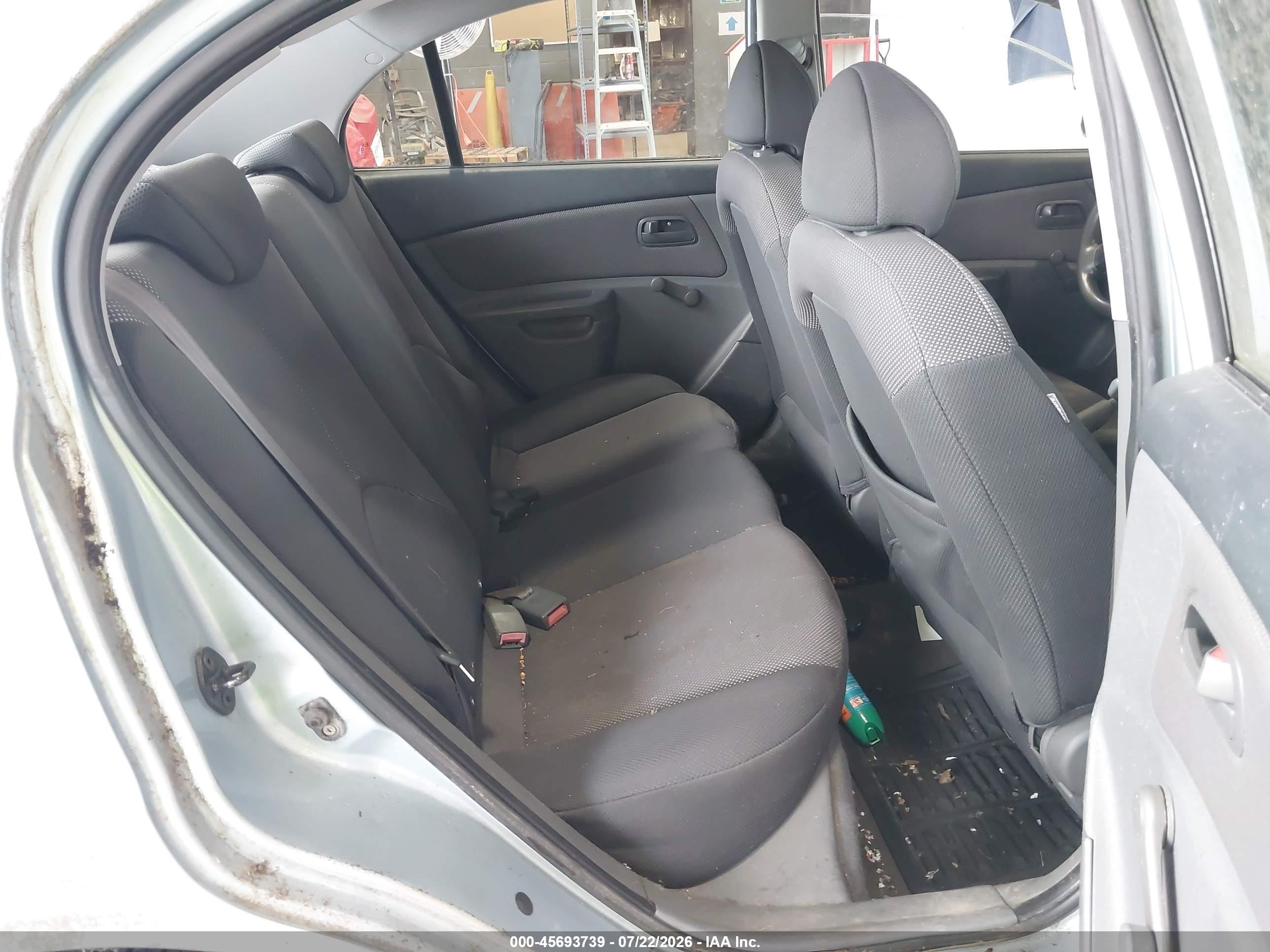 2007 Kia Rio Lx Gray vin: KNADE123076191455