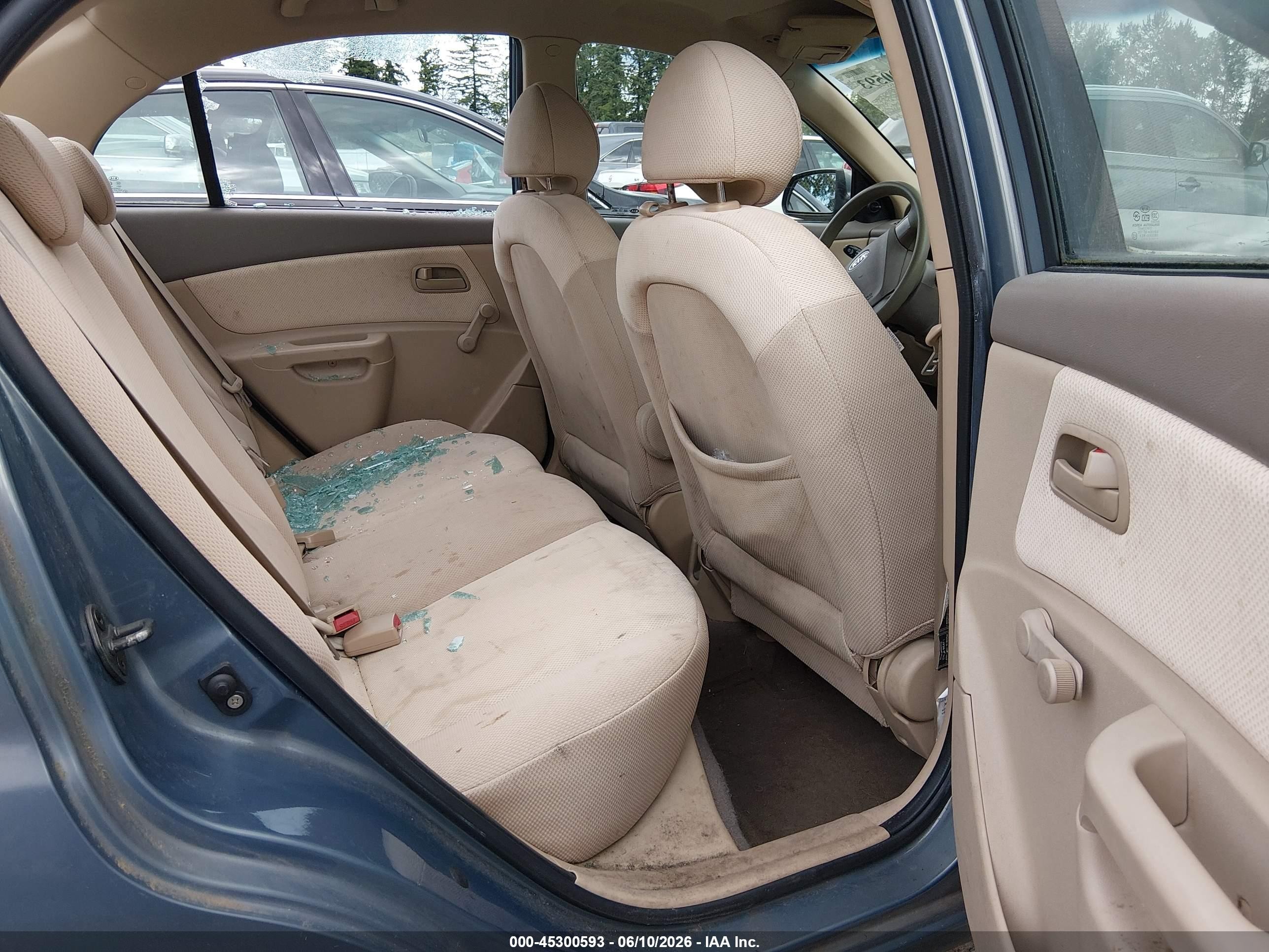 2007 Kia Rio Lx Gray vin: KNADE123076266011