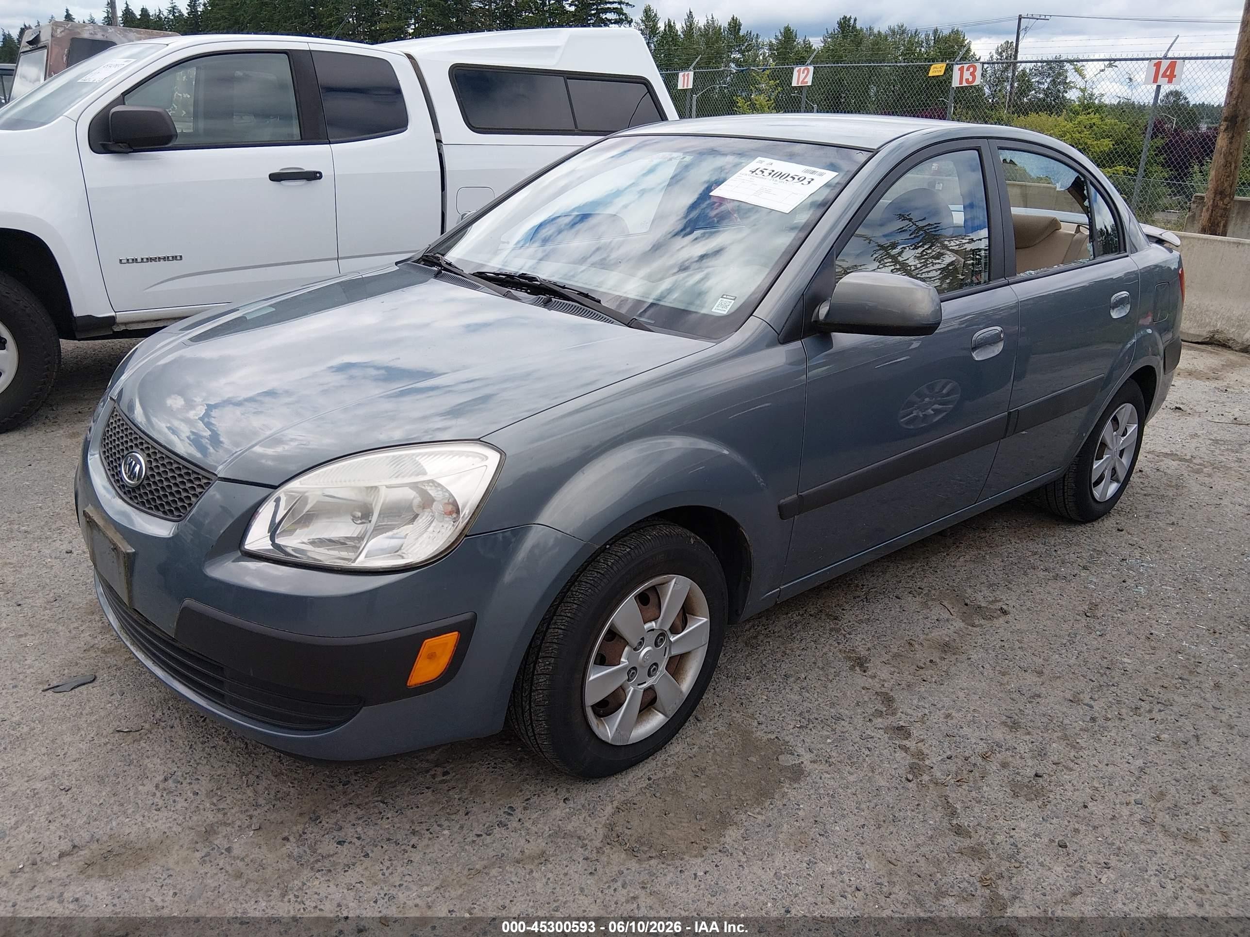 2007 Kia Rio Lx Gray vin: KNADE123076266011