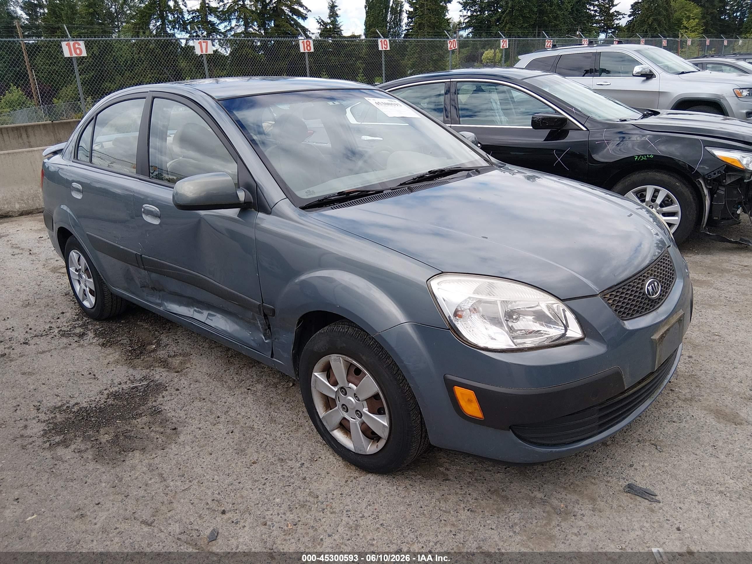 2007 Kia Rio Lx Gray vin: KNADE123076266011