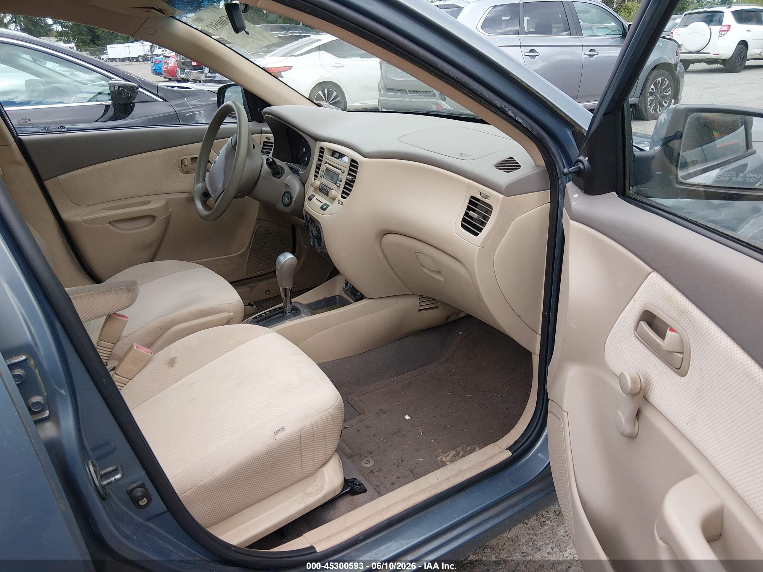 2007 Kia Rio Lx Gray vin: KNADE123076266011