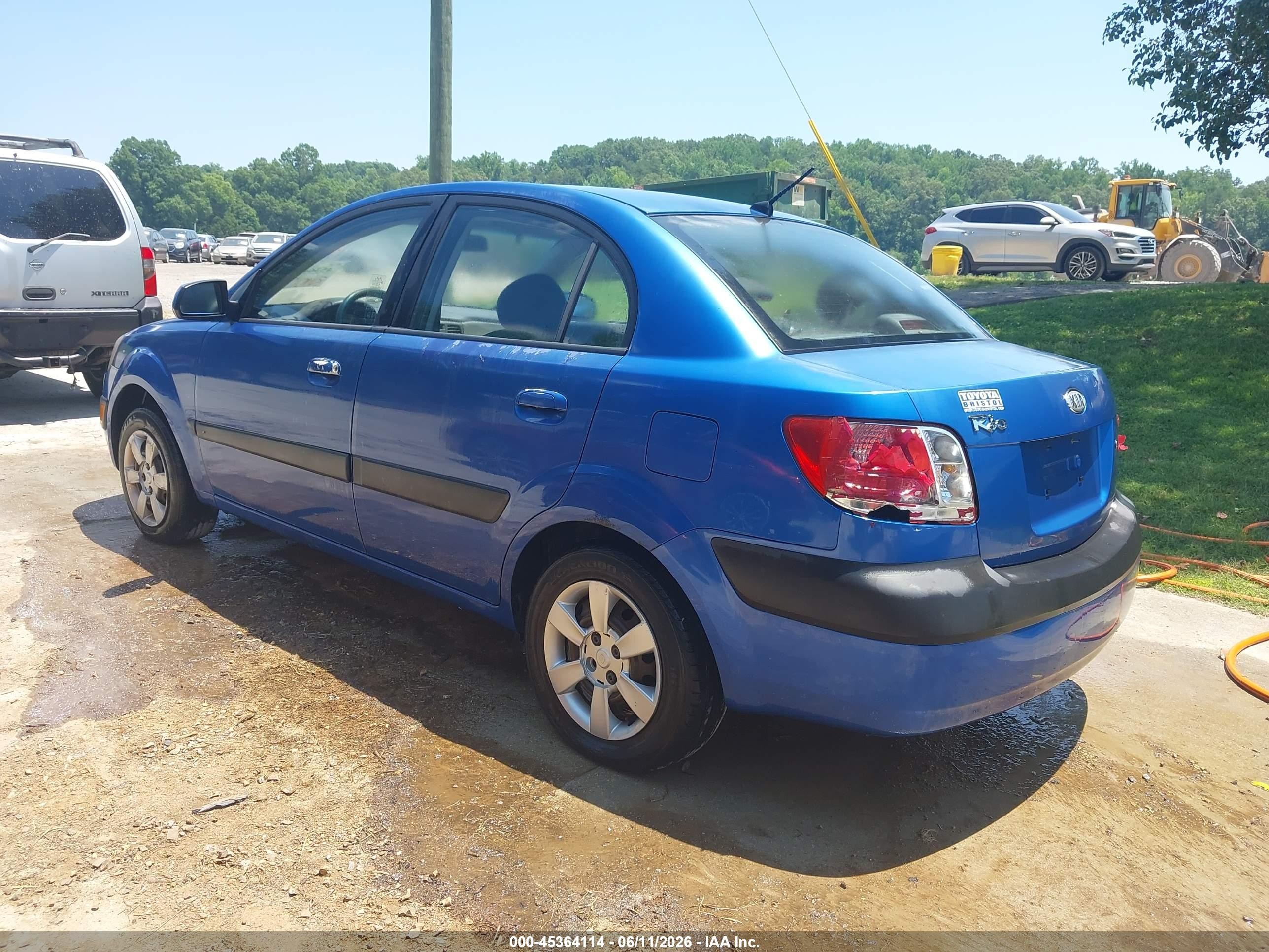 2007 Kia Rio Lx Blue vin: KNADE123076279289