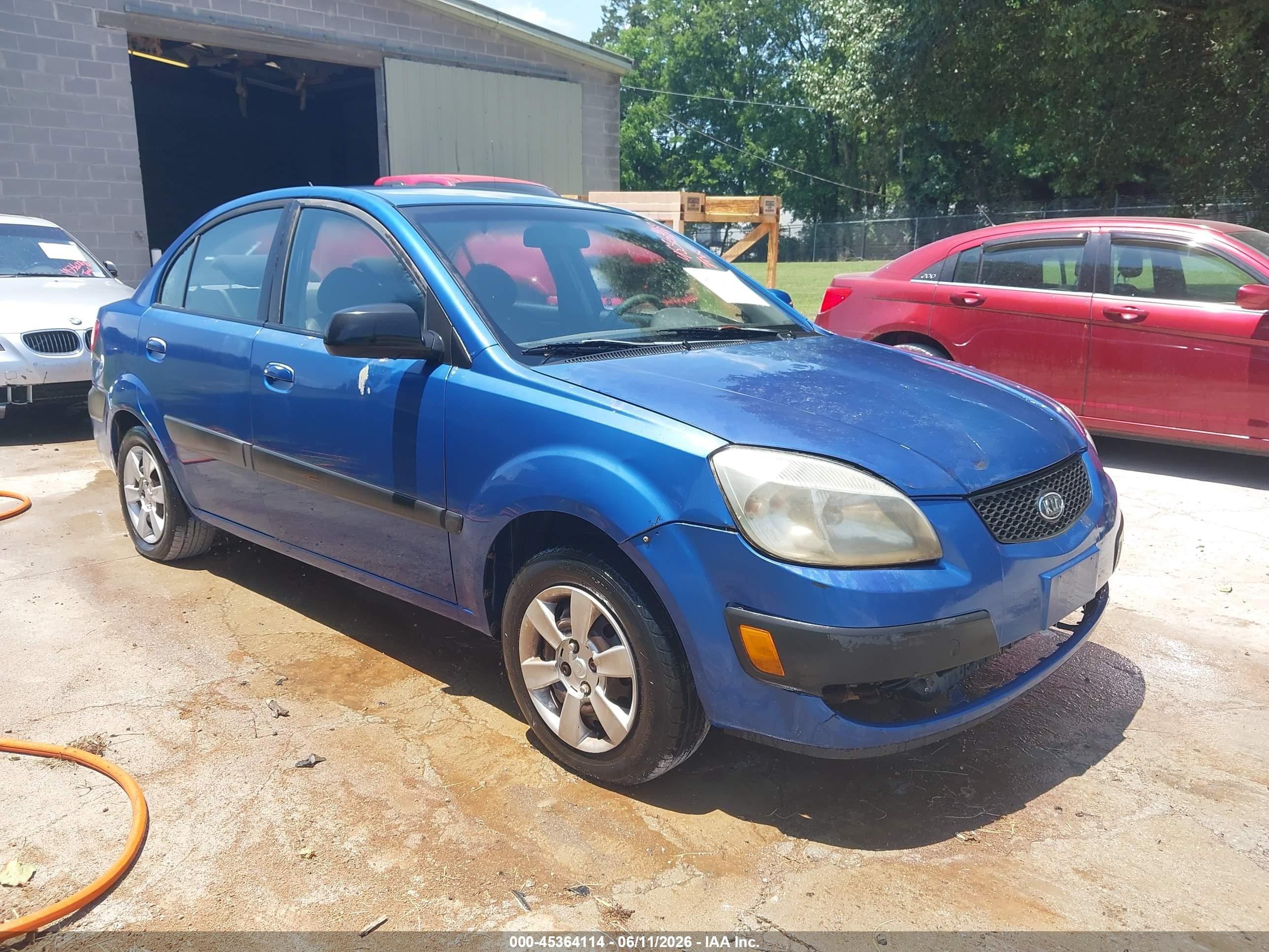 2007 Kia Rio Lx Синий vin: KNADE123076279289