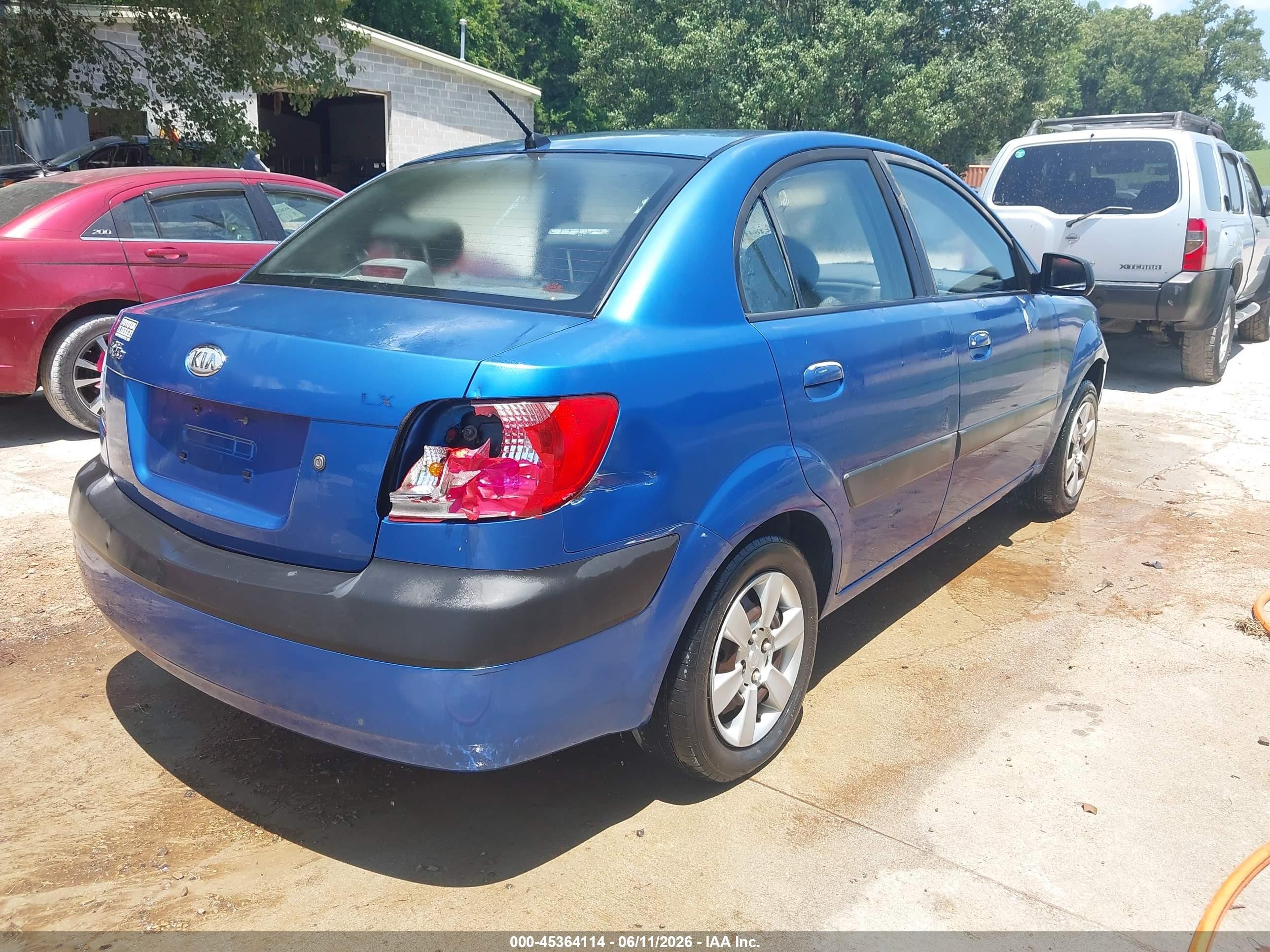 2007 Kia Rio Lx Blue vin: KNADE123076279289