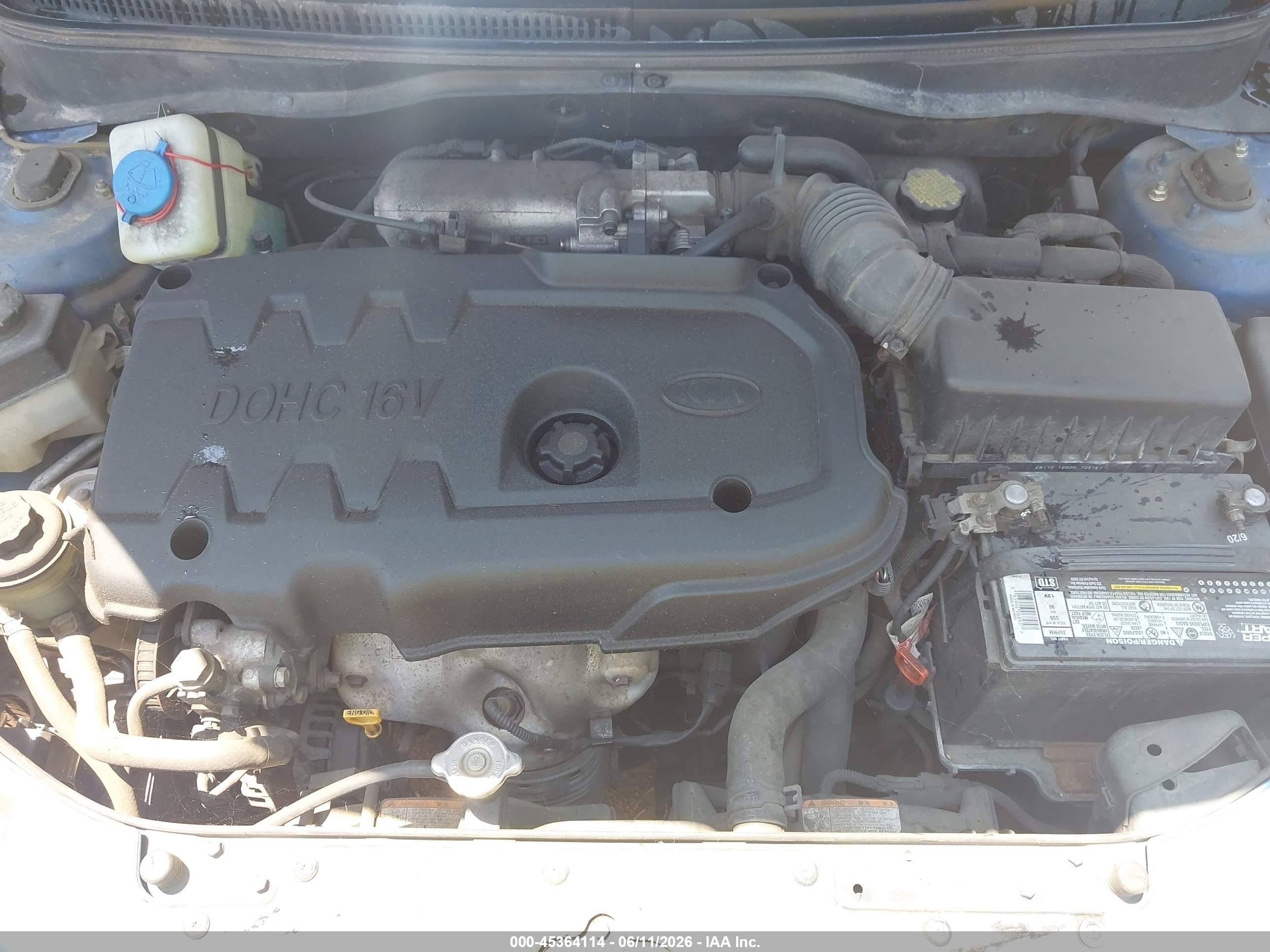 2007 Kia Rio Lx Blue vin: KNADE123076279289