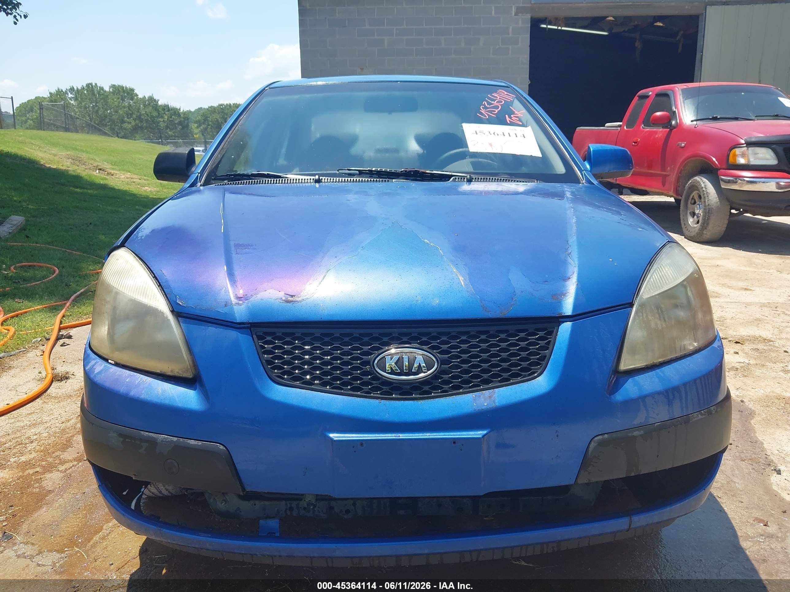 2007 Kia Rio Lx Blue vin: KNADE123076279289