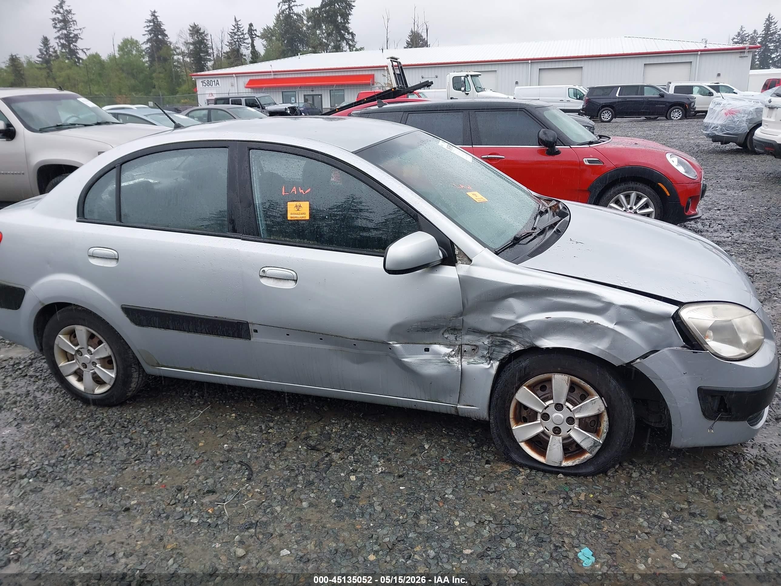 2006 Kia Rio Lx Серый vin: KNADE123166088365