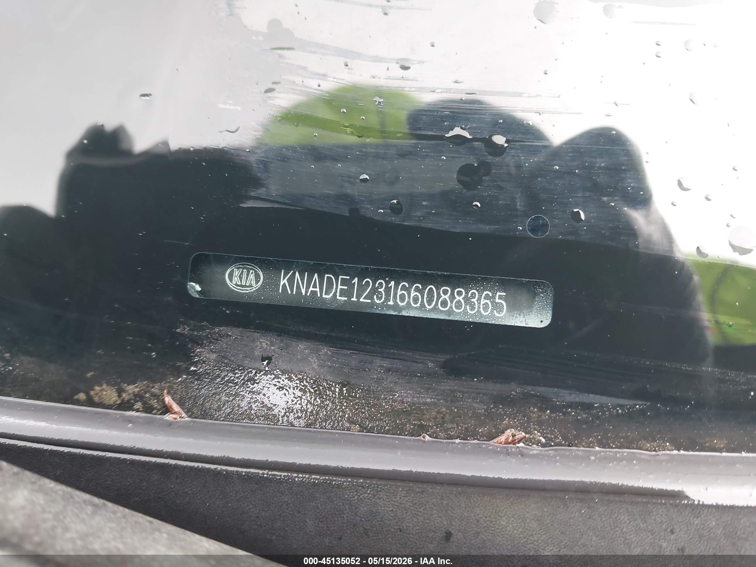 2006 Kia Rio Lx Серый vin: KNADE123166088365