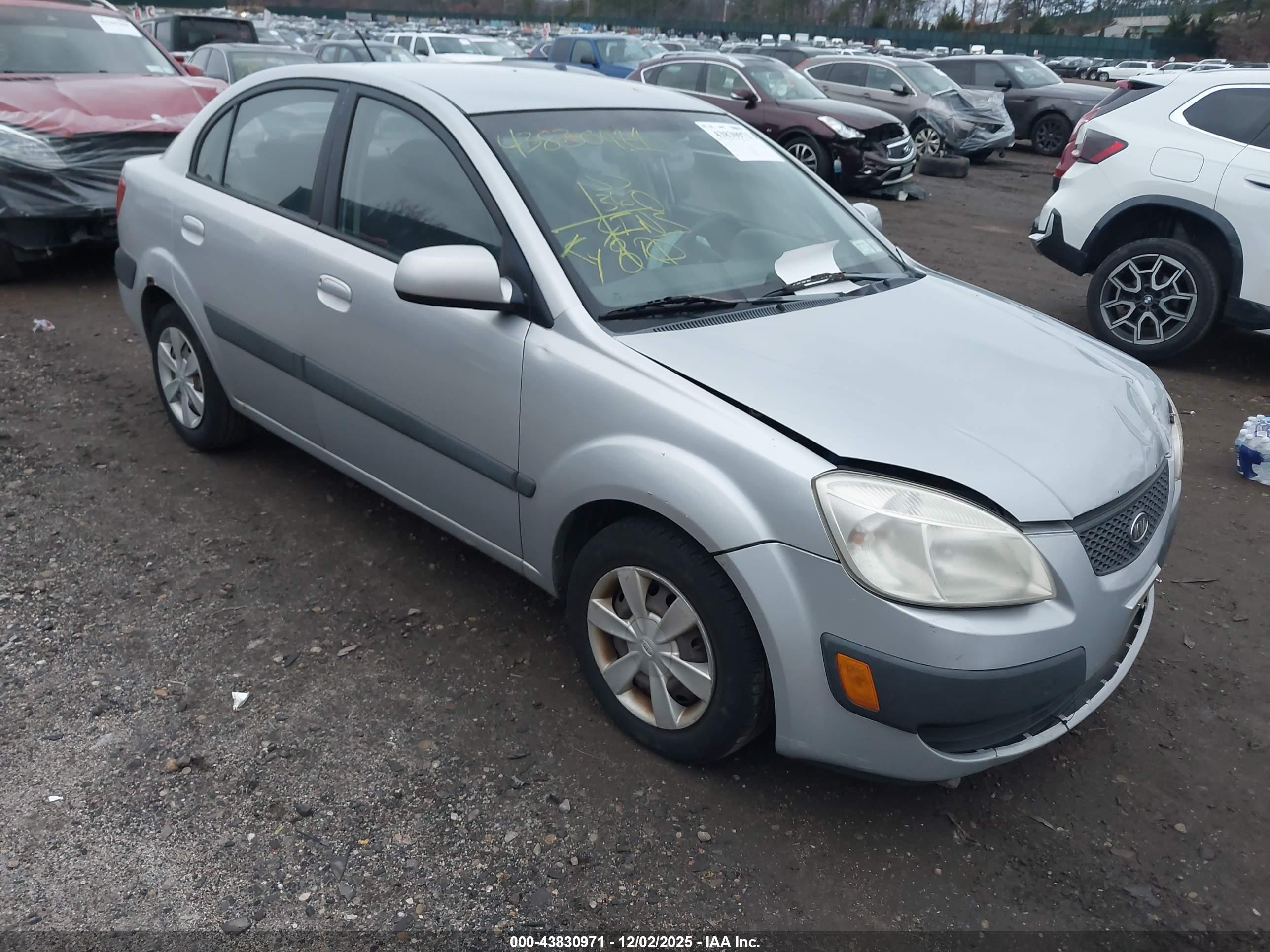 2007 Kia Rio Lx Silver vin: KNADE123176226987