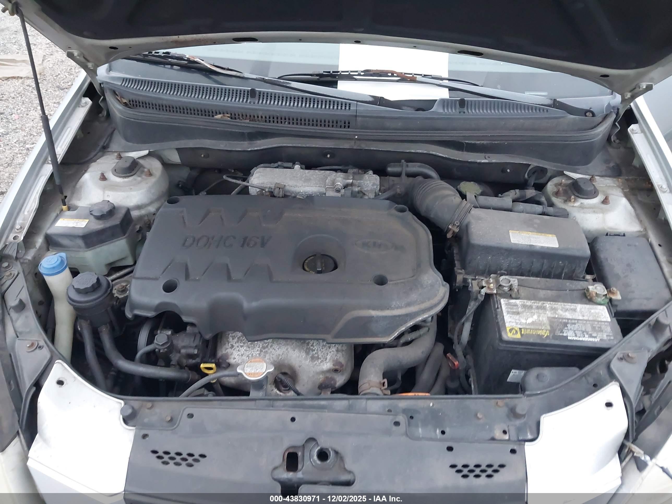 2007 Kia Rio Lx Silver vin: KNADE123176226987