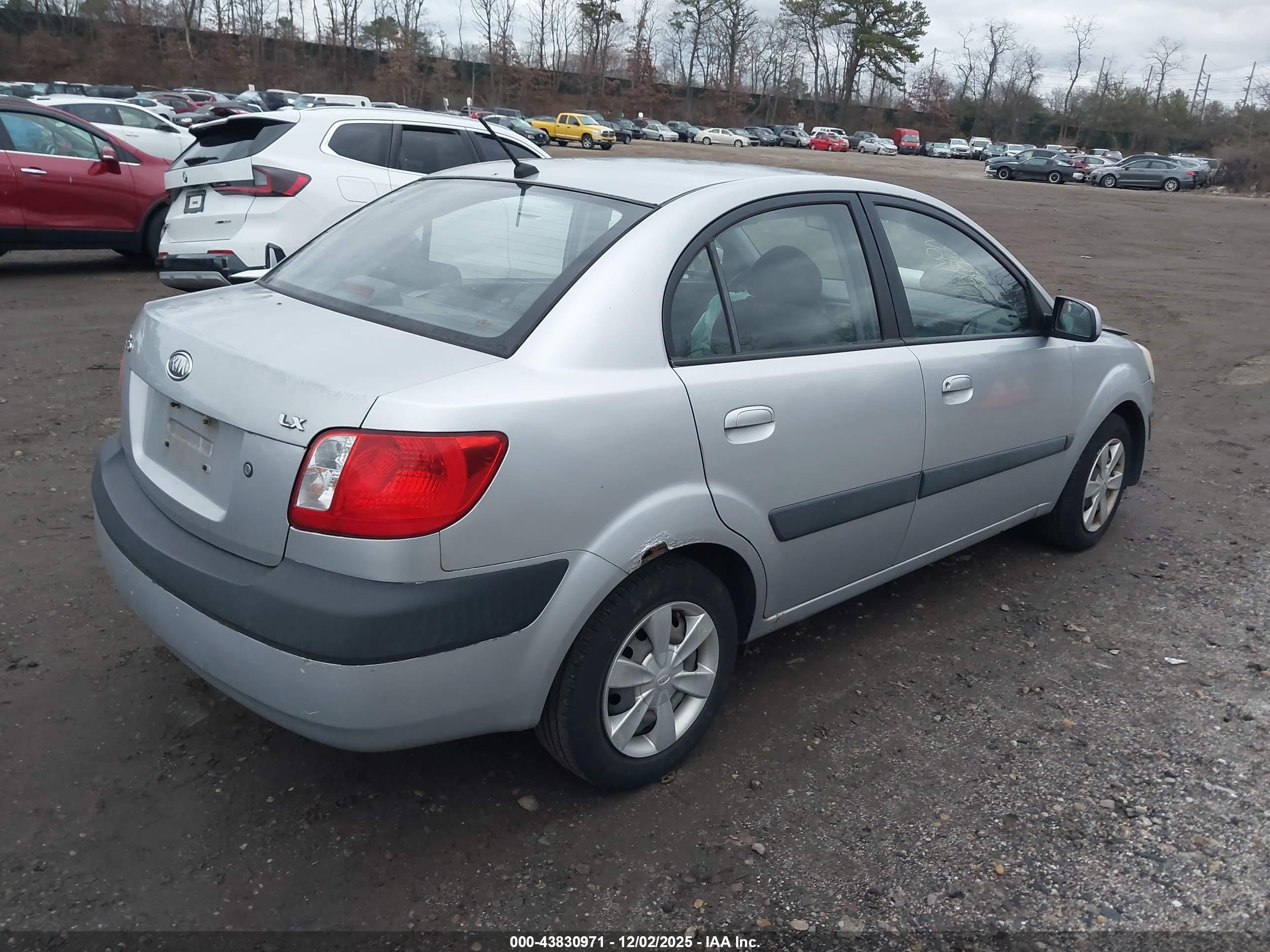 2007 Kia Rio Lx Silver vin: KNADE123176226987