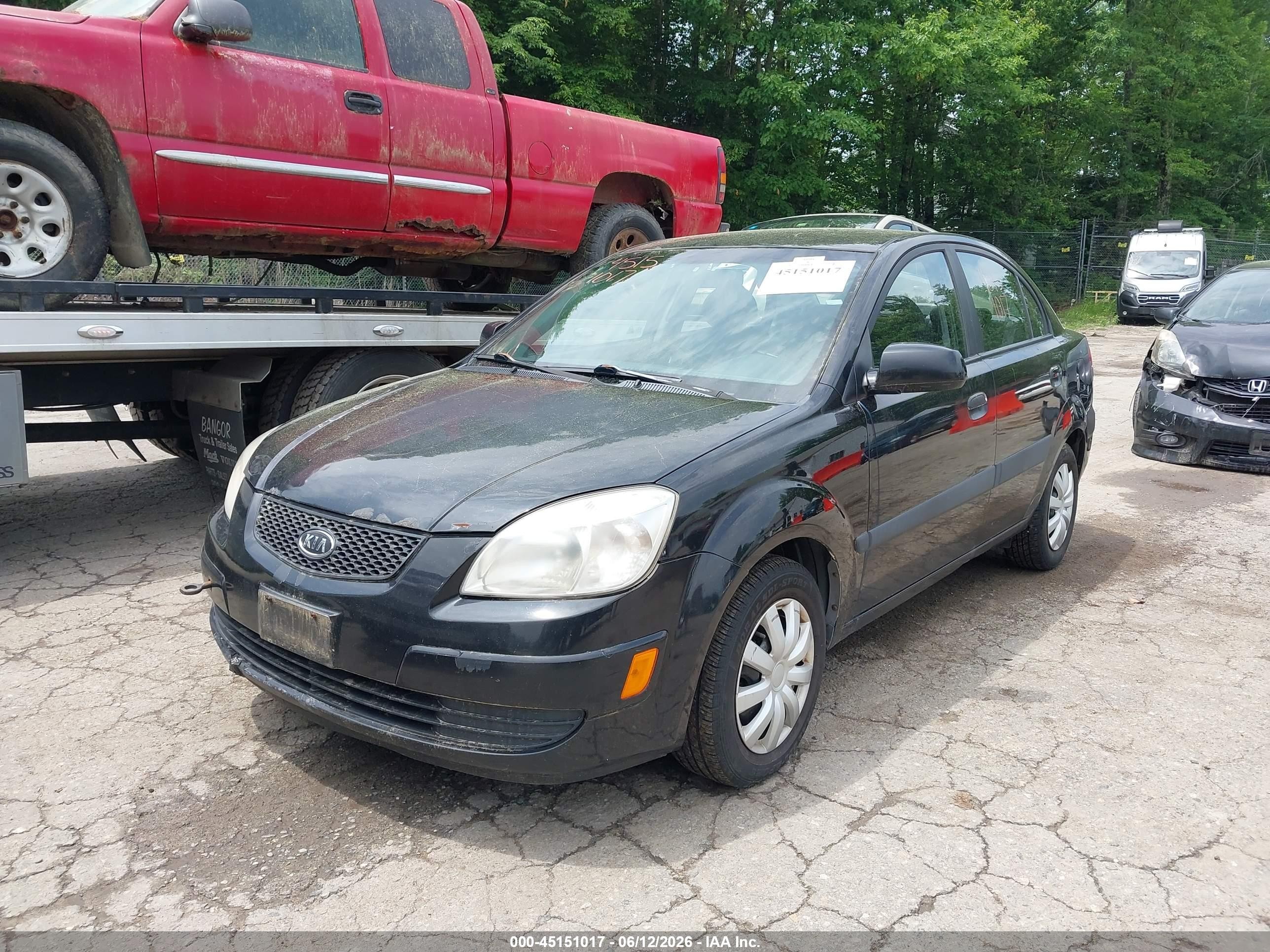 2007 Kia Rio Lx Black vin: KNADE123176278684