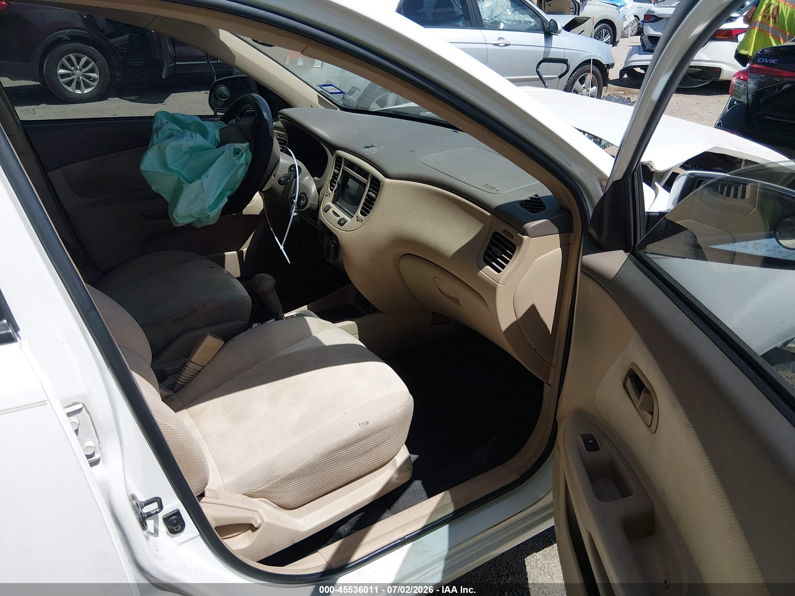 2006 Kia Rio Lx White vin: KNADE123266091551