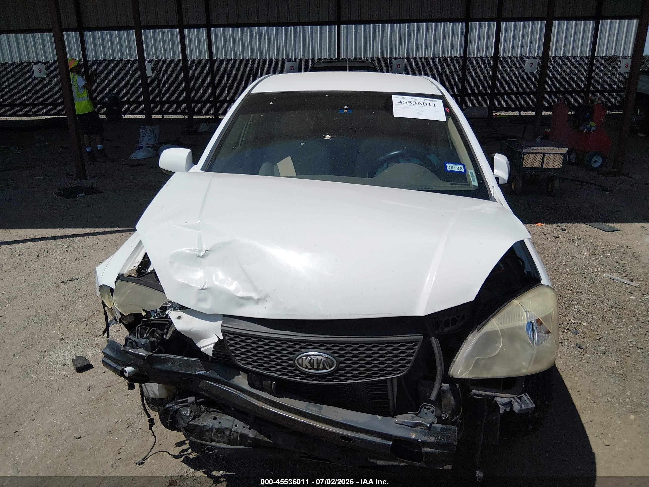 2006 Kia Rio Lx White vin: KNADE123266091551