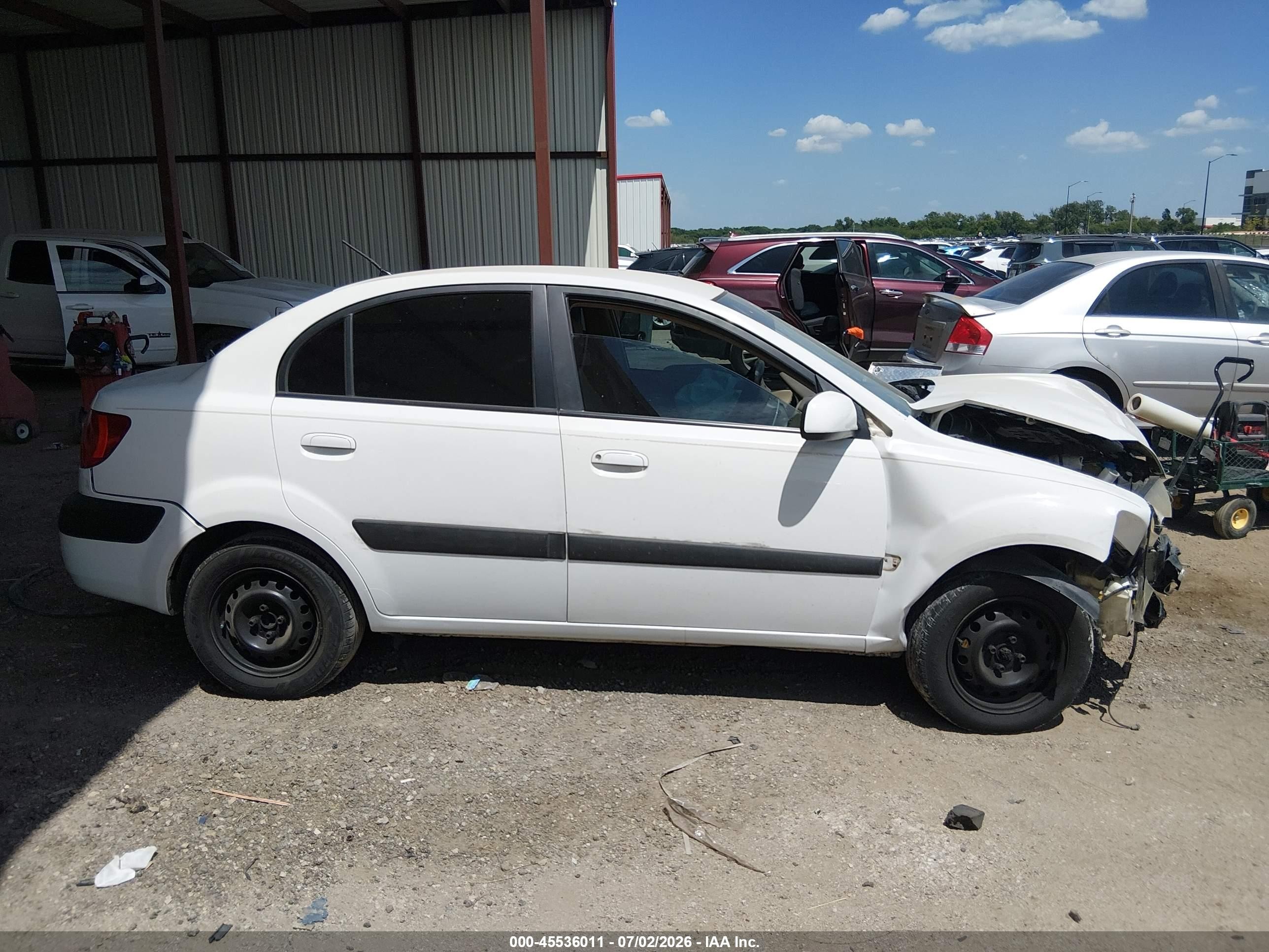 2006 Kia Rio Lx White vin: KNADE123266091551