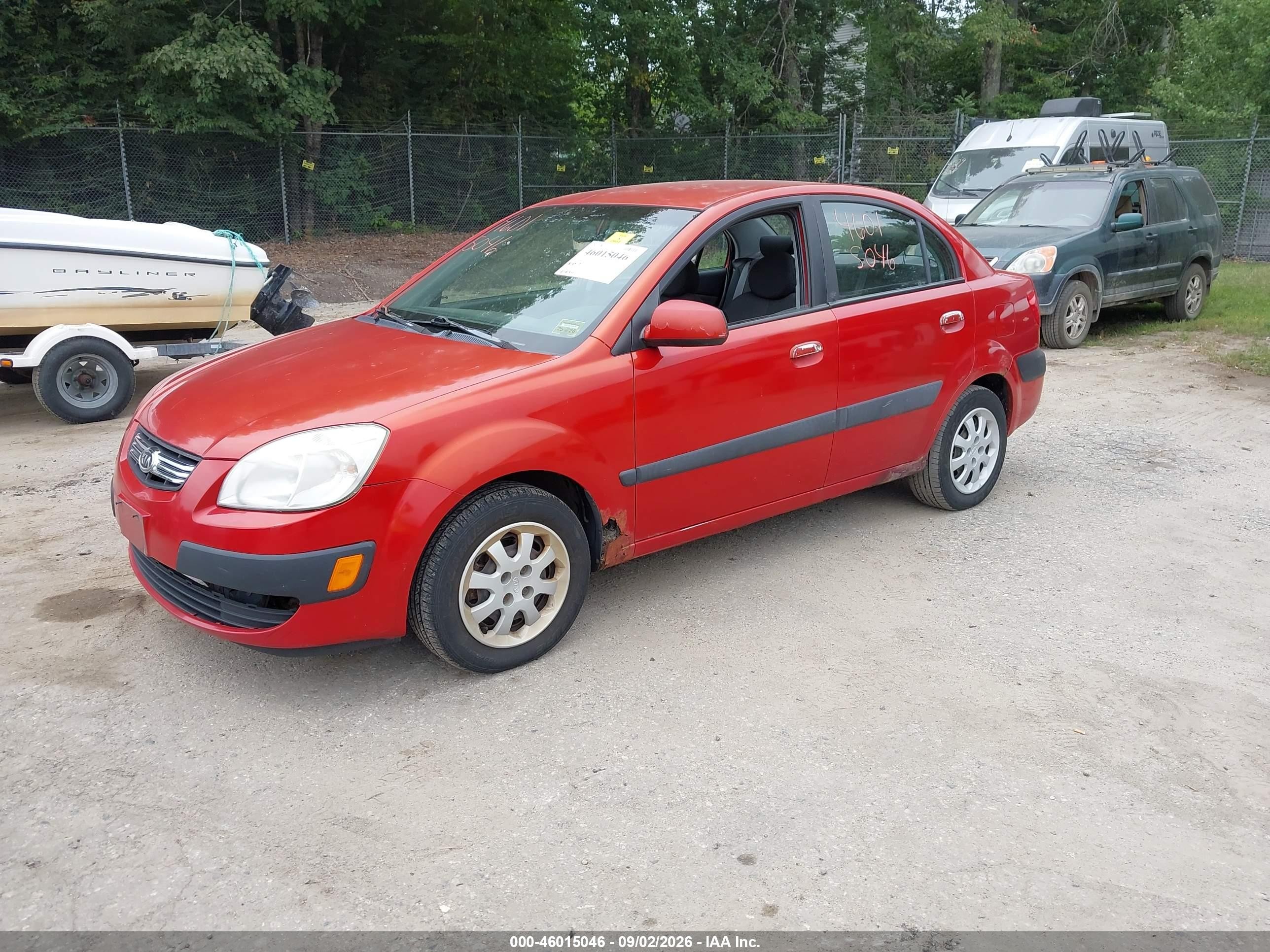 2007 Kia Rio Lx Red vin: KNADE123276199783