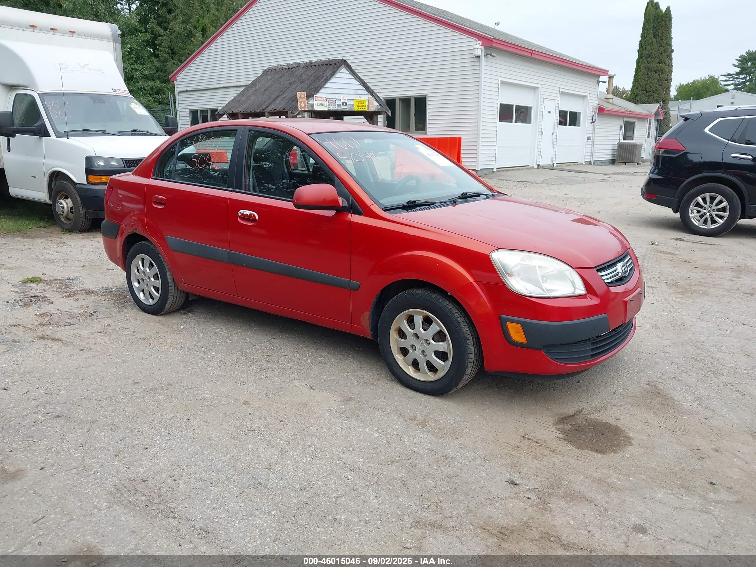 2007 Kia Rio Lx Red vin: KNADE123276199783