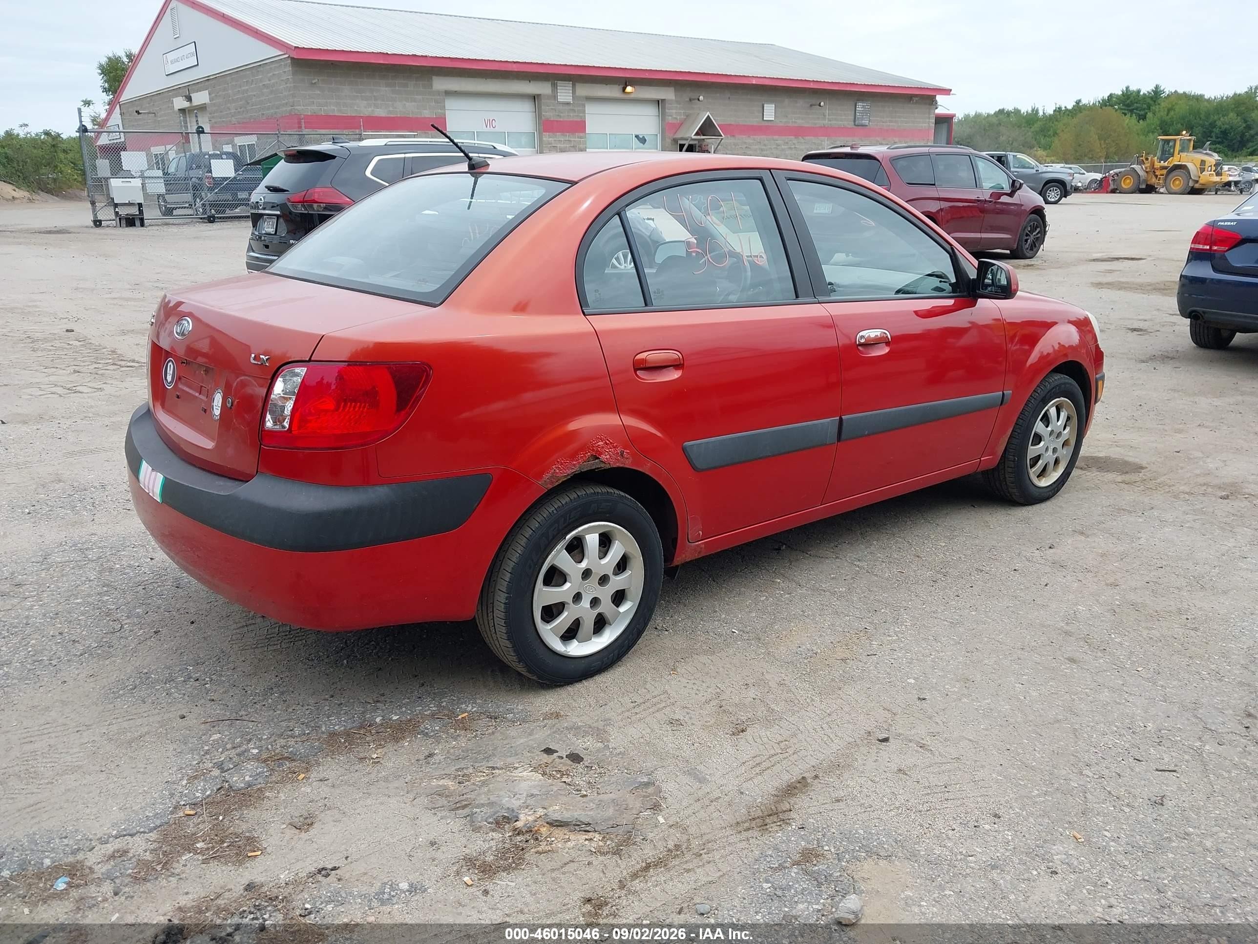 2007 Kia Rio Lx Red vin: KNADE123276199783
