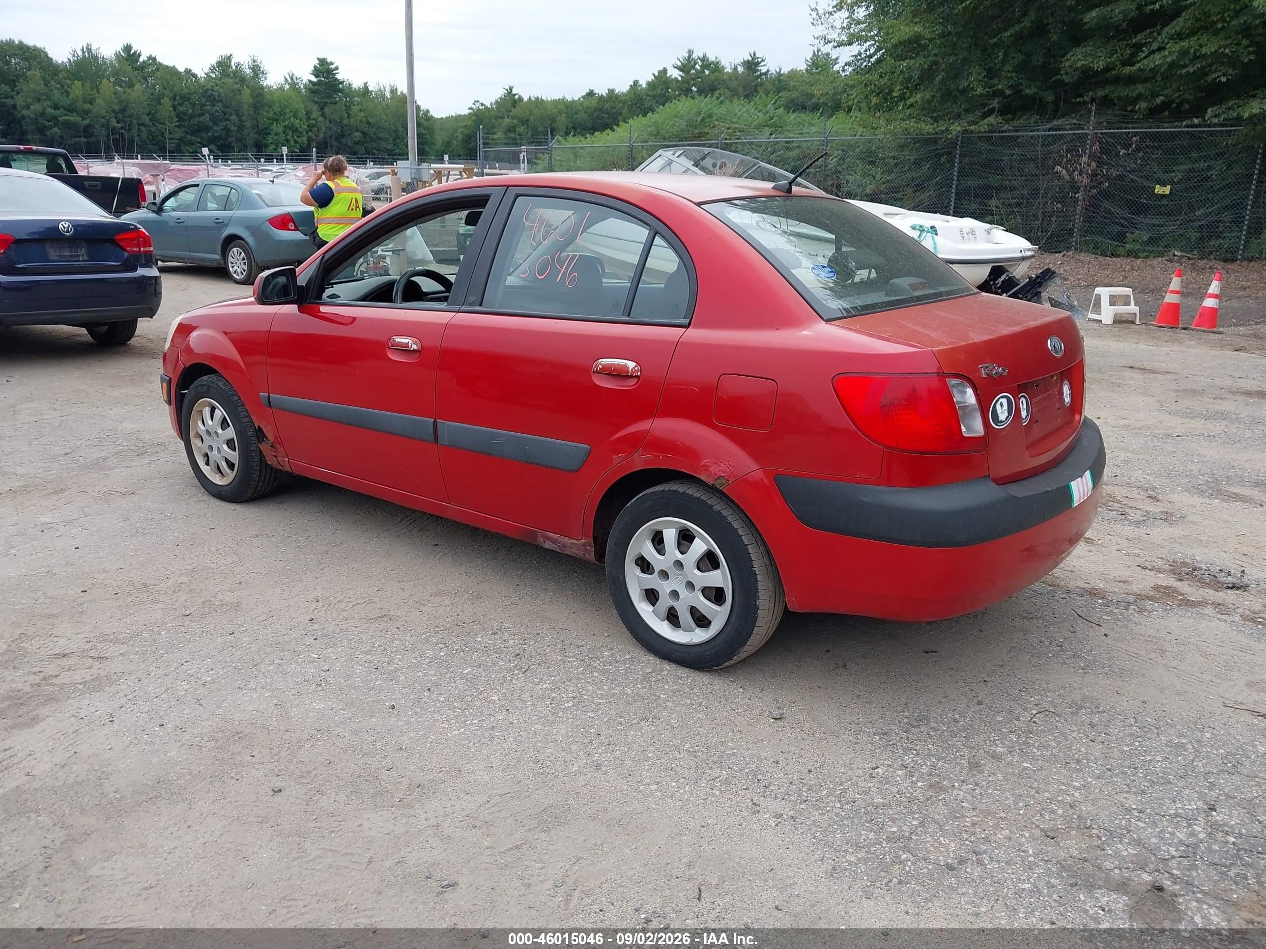 2007 Kia Rio Lx Red vin: KNADE123276199783