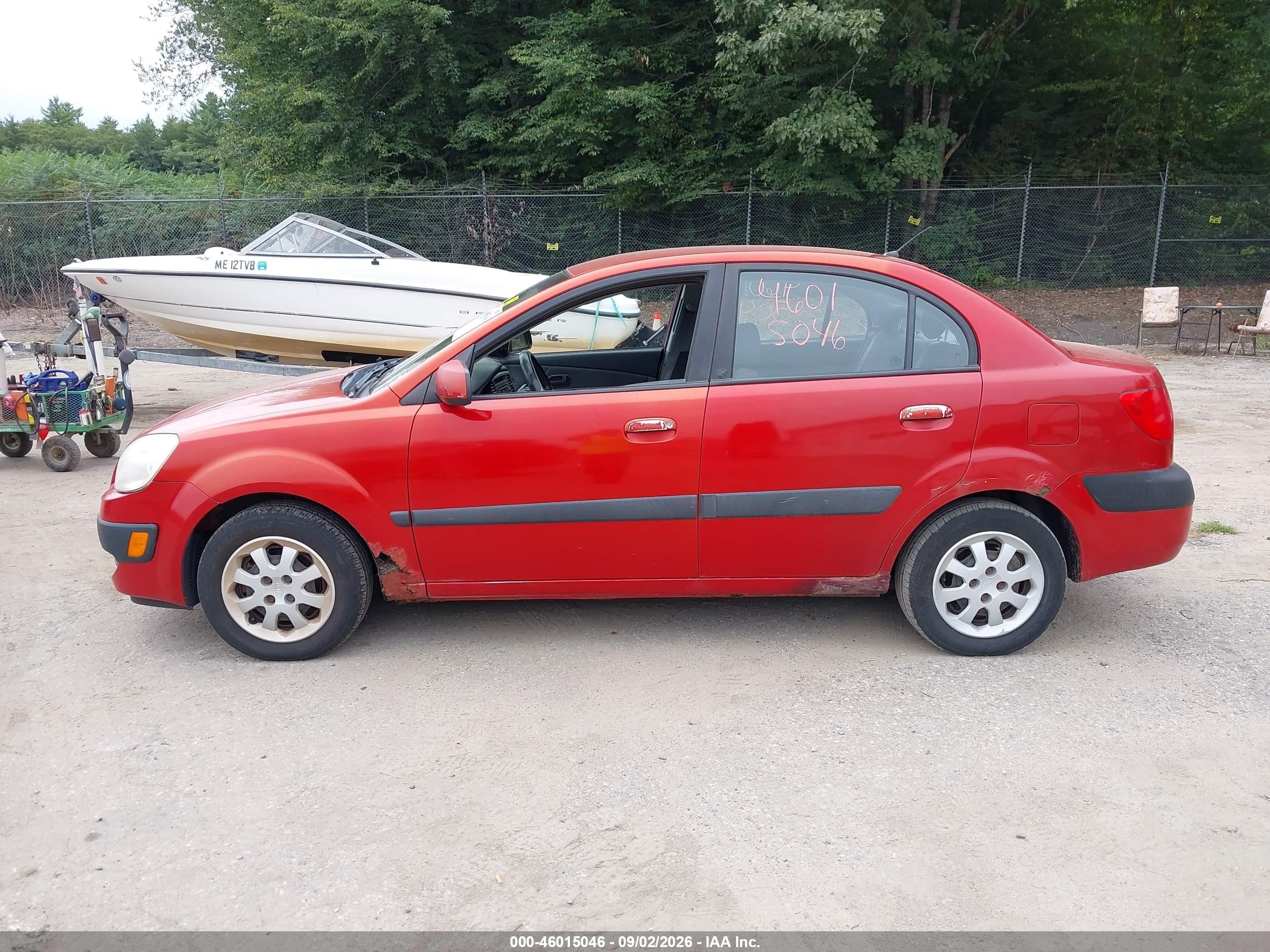 2007 Kia Rio Lx Red vin: KNADE123276199783
