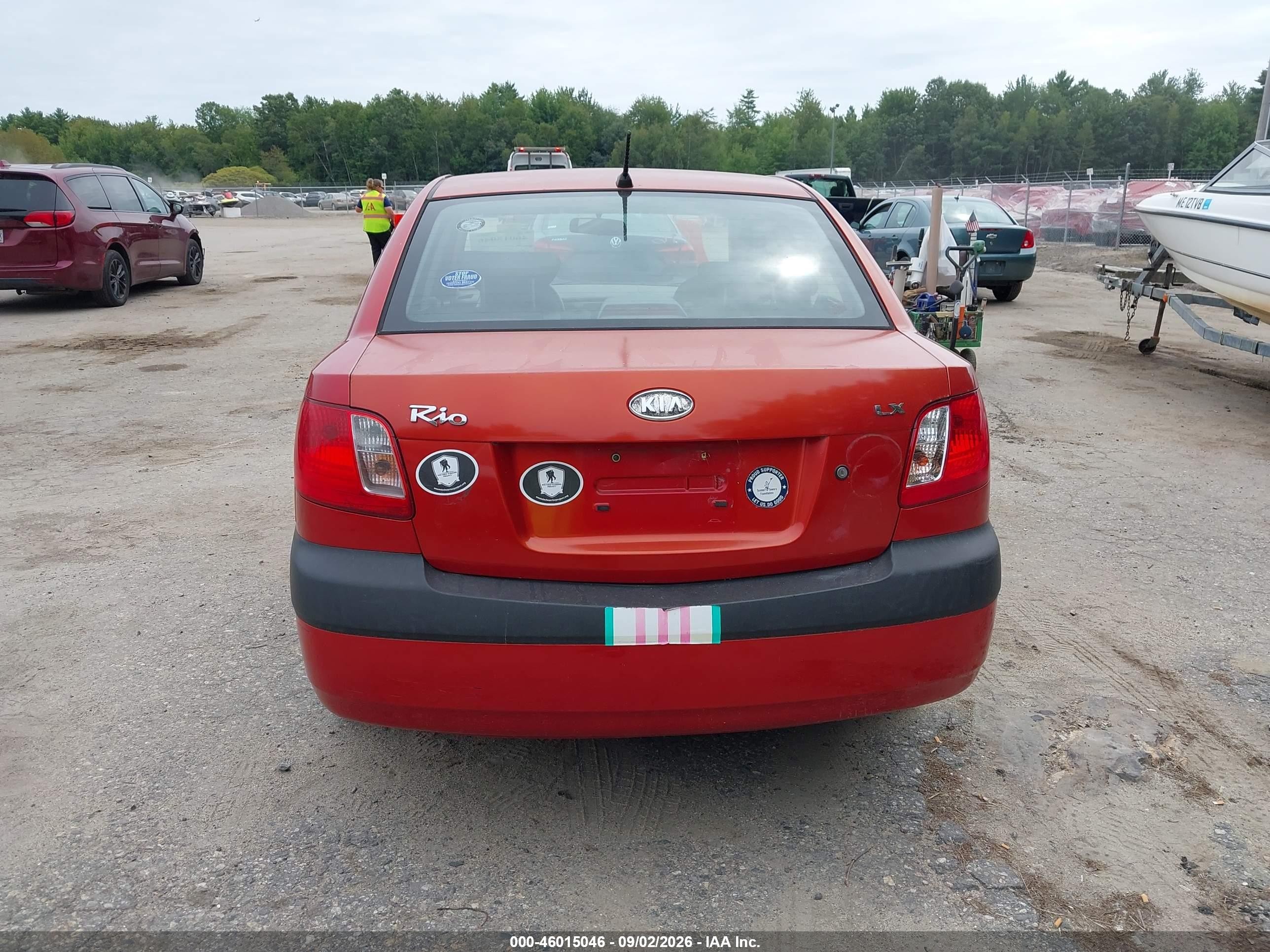 2007 Kia Rio Lx Red vin: KNADE123276199783