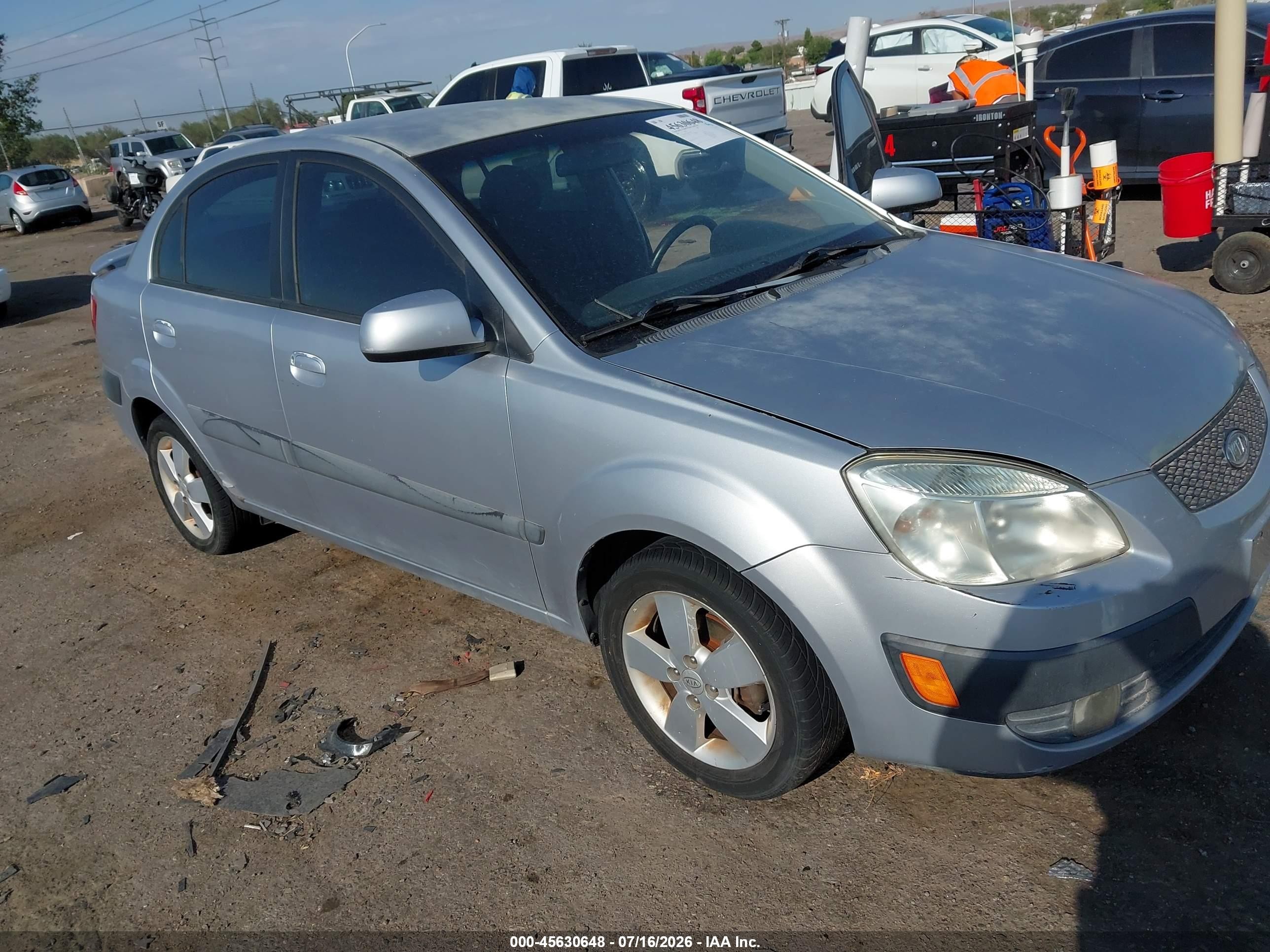 2007 Kia Rio Sx Silver vin: KNADE123276239067