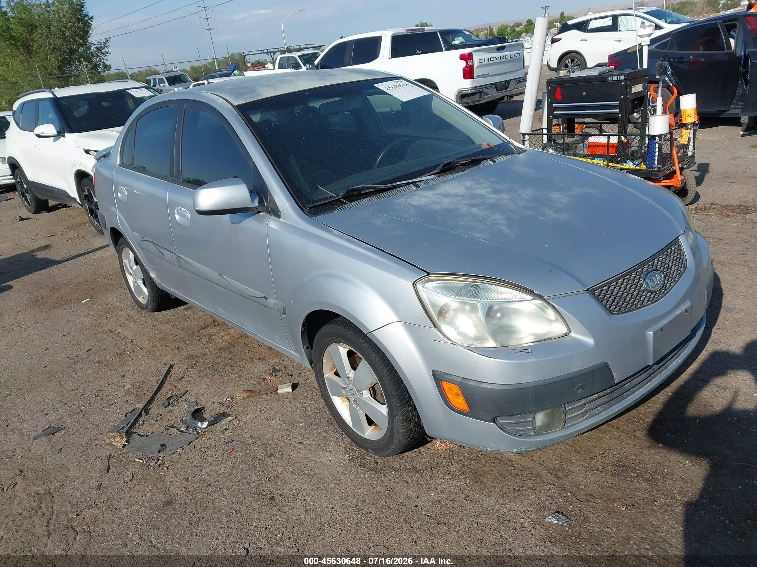 2007 Kia Rio Sx Silver vin: KNADE123276239067