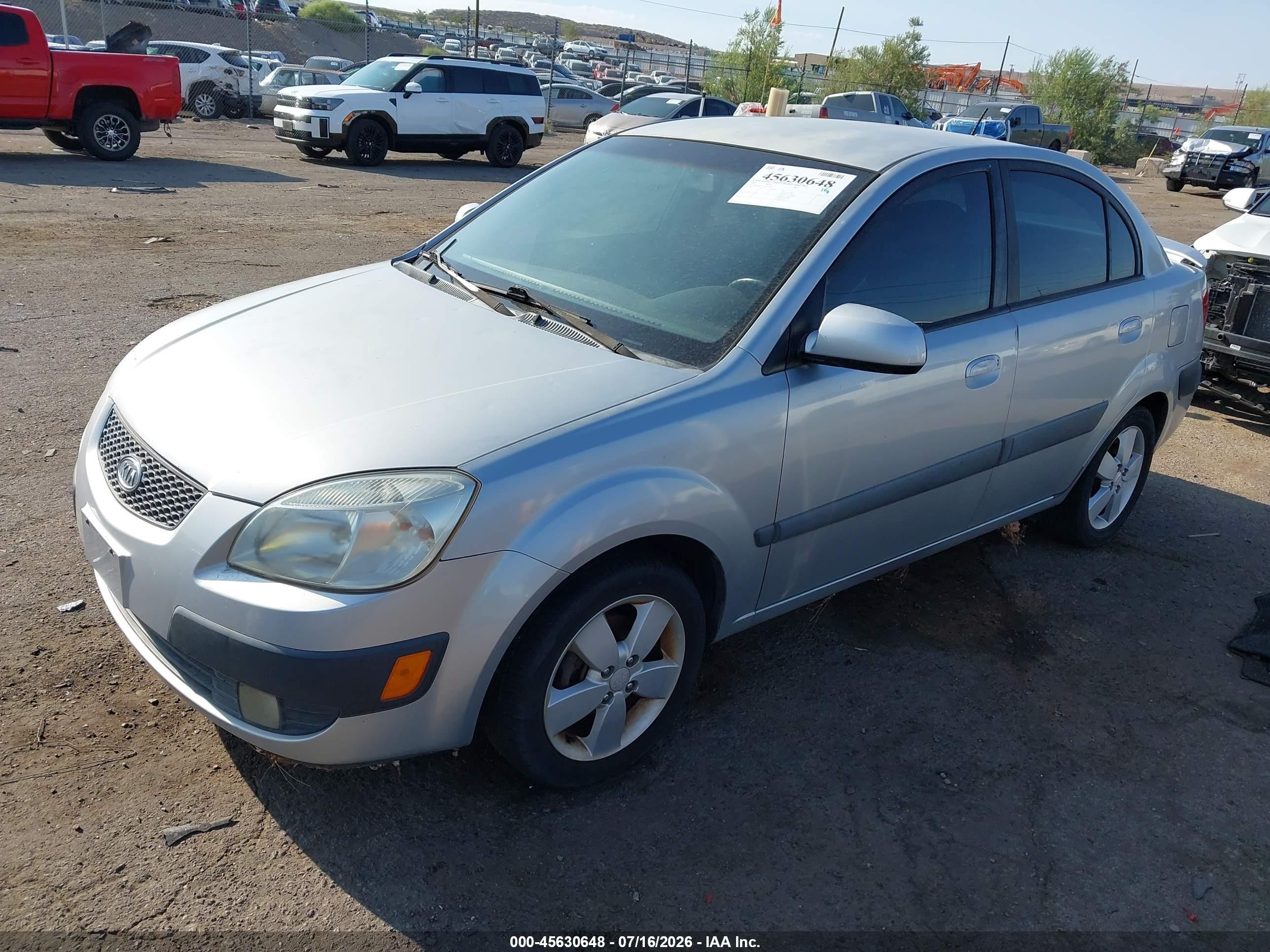 2007 Kia Rio Sx Silver vin: KNADE123276239067