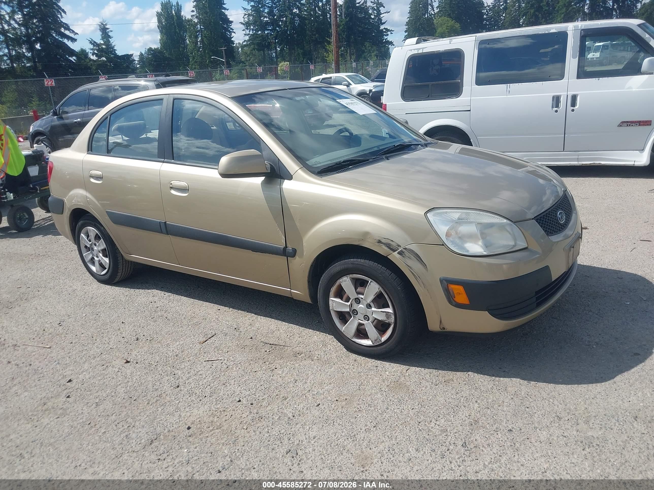 2007 Kia Rio Lx Tan vin: KNADE123276253440