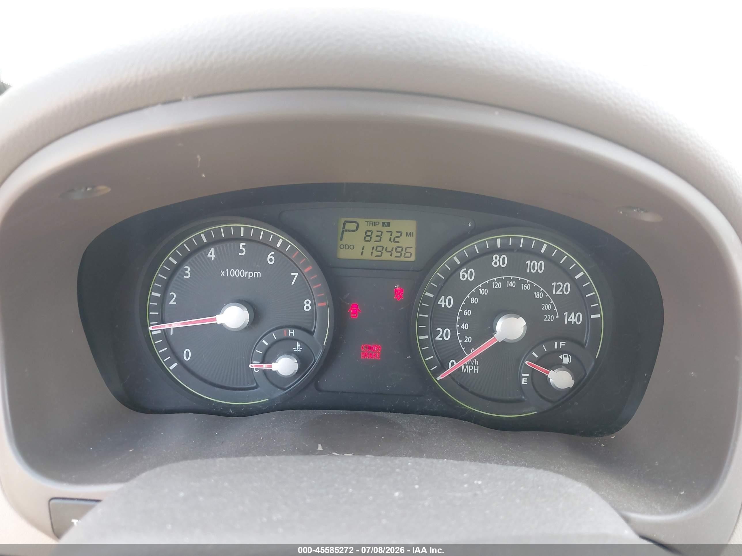 2007 Kia Rio Lx Tan vin: KNADE123276253440
