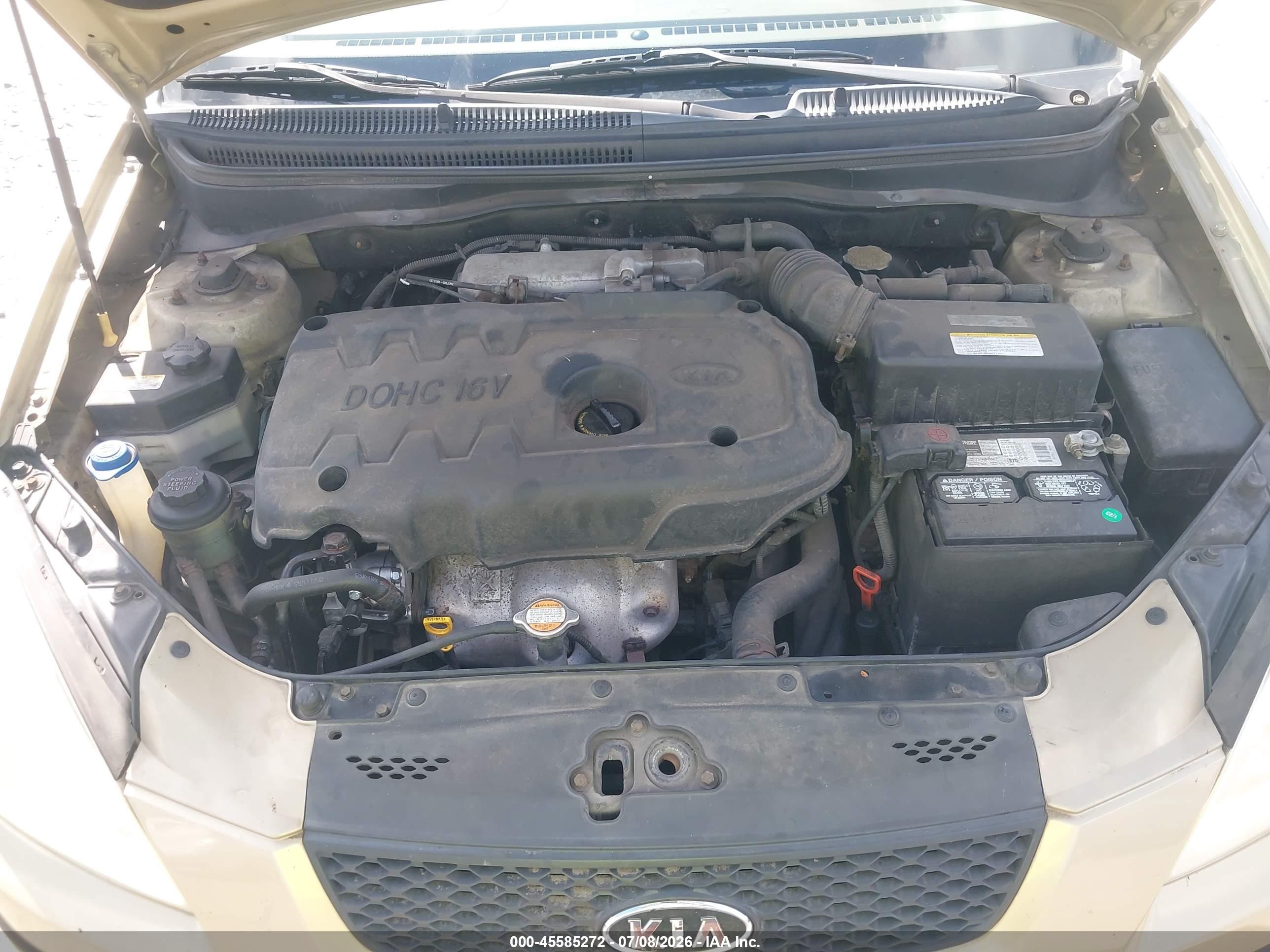 2007 Kia Rio Lx Tan vin: KNADE123276253440