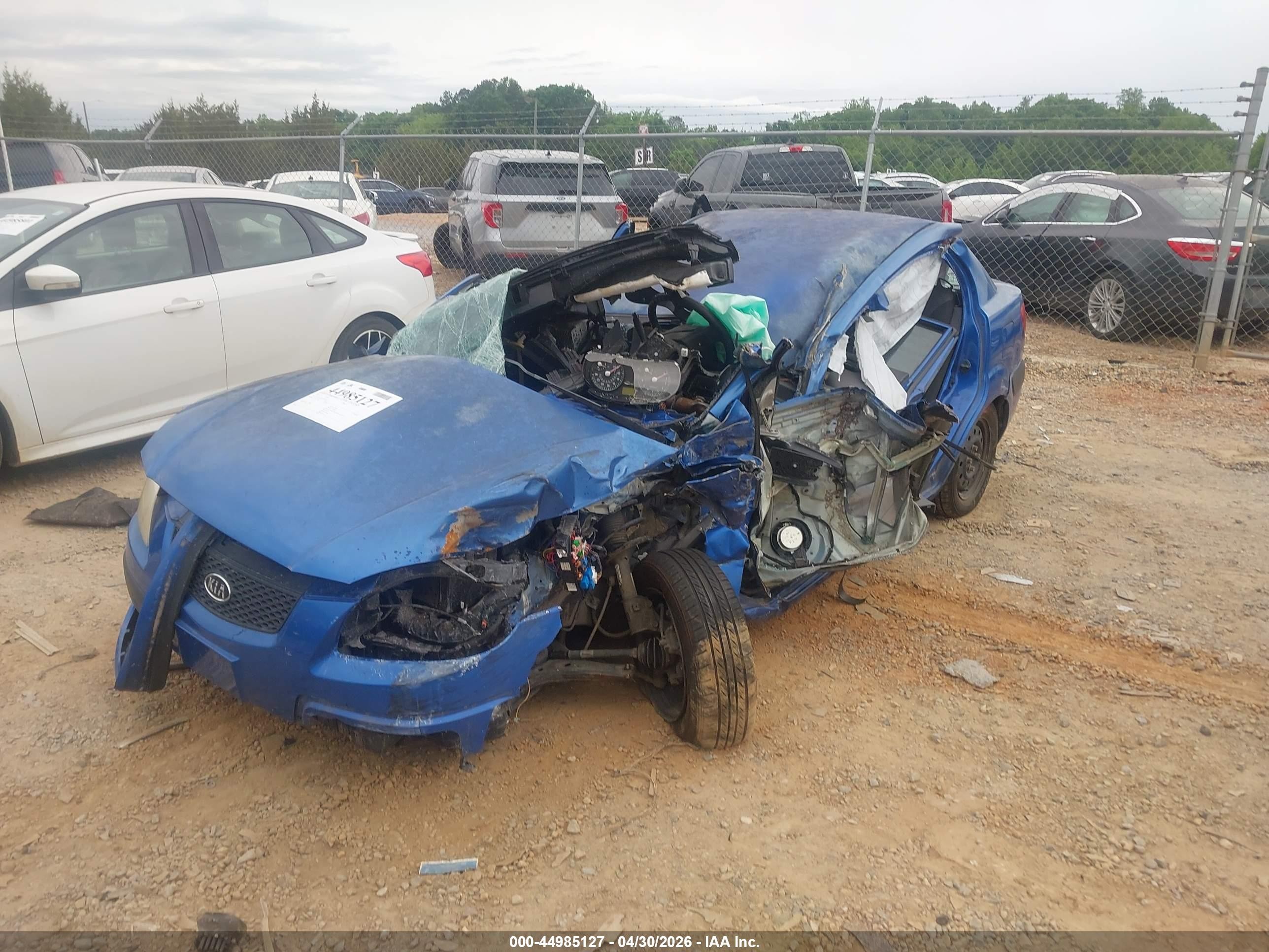 2007 Kia Rio Lx Blue vin: KNADE123276293145