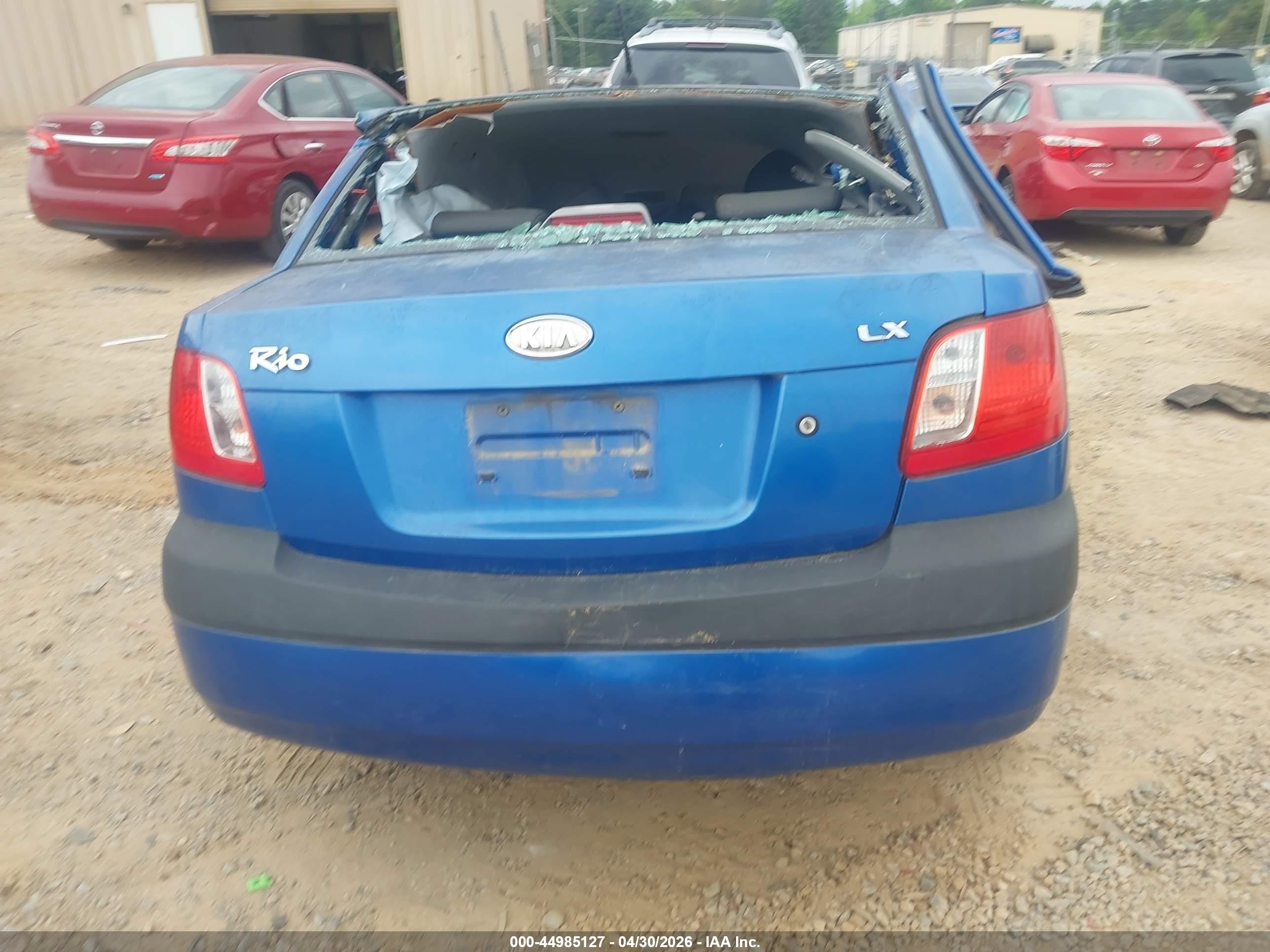 2007 Kia Rio Lx Blue vin: KNADE123276293145