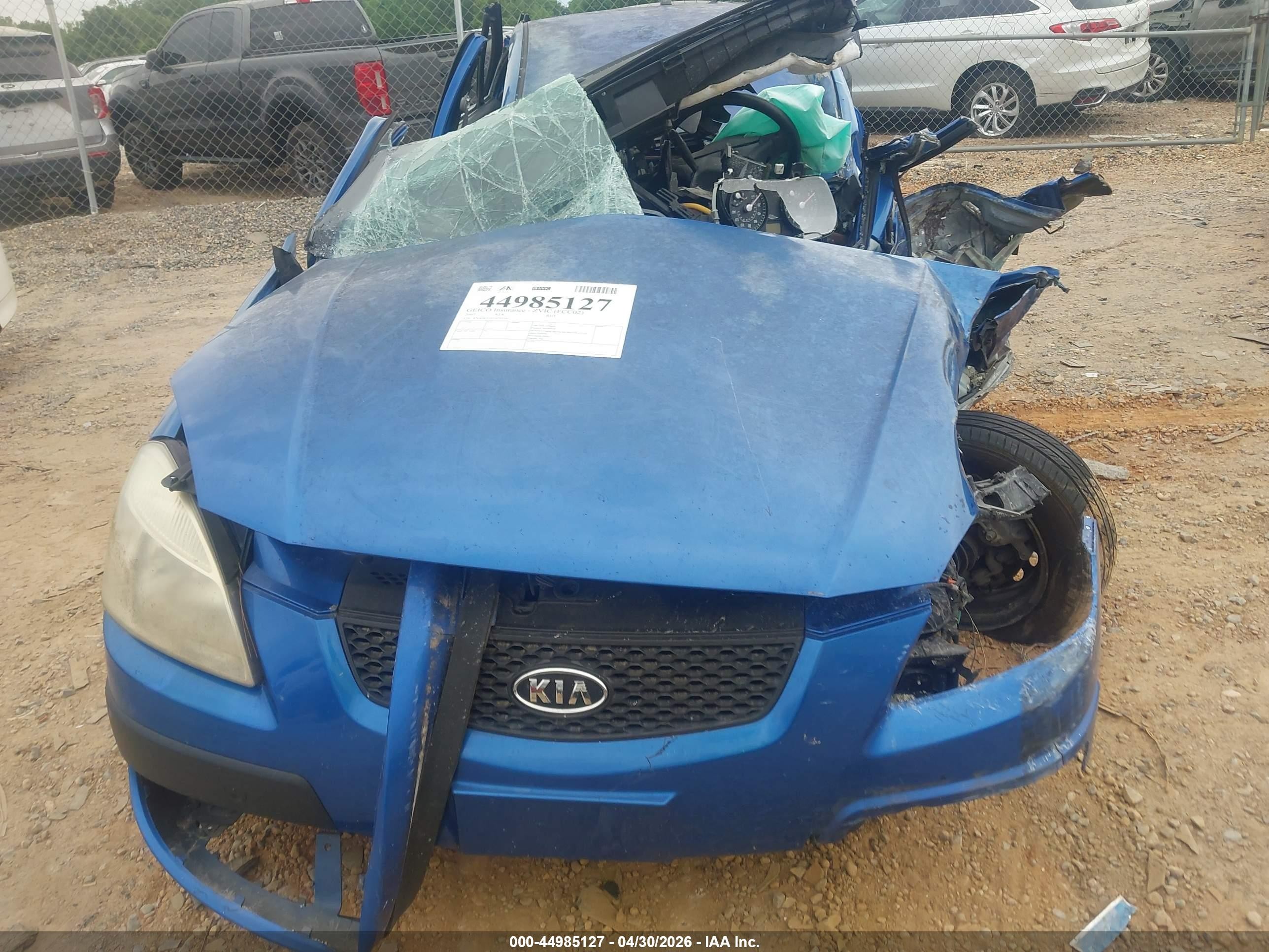 2007 Kia Rio Lx Blue vin: KNADE123276293145
