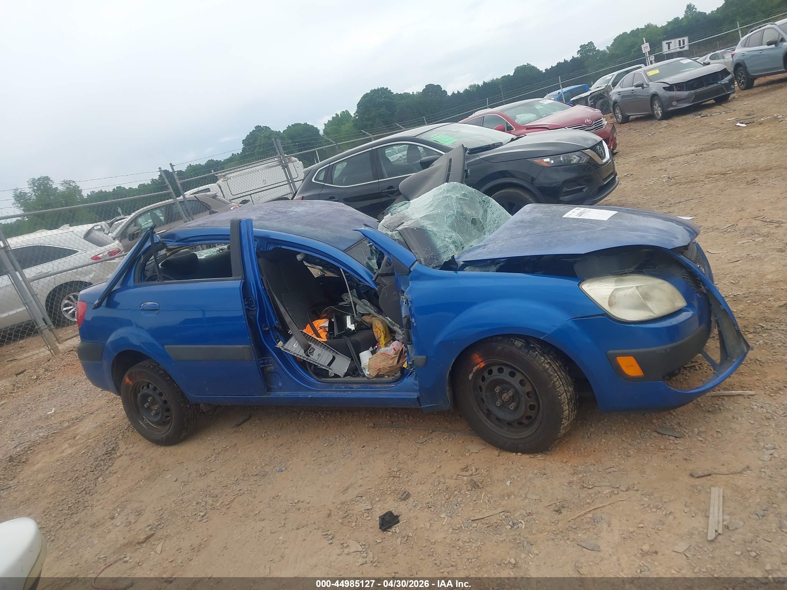 2007 Kia Rio Lx Blue vin: KNADE123276293145