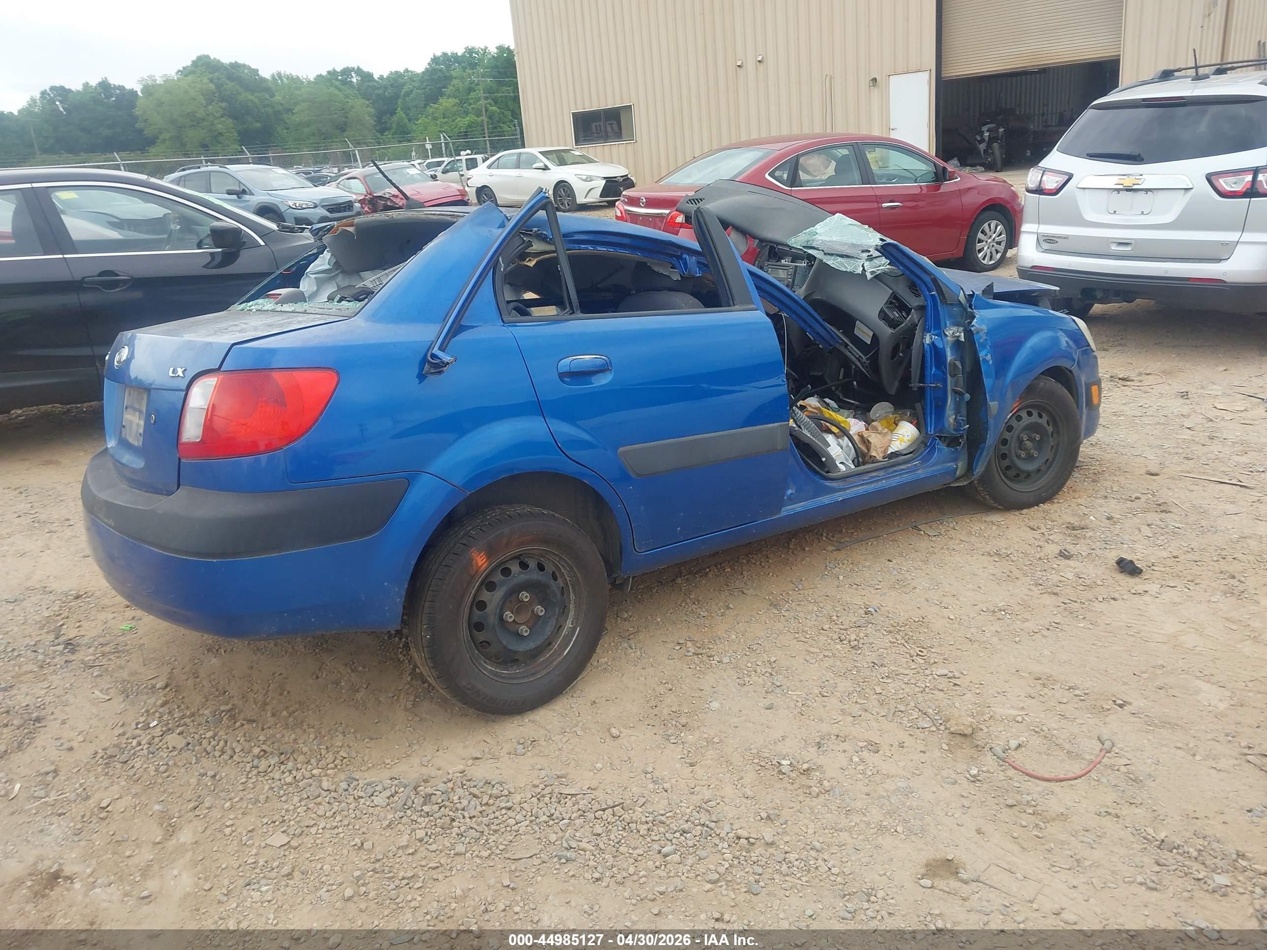 2007 Kia Rio Lx Blue vin: KNADE123276293145