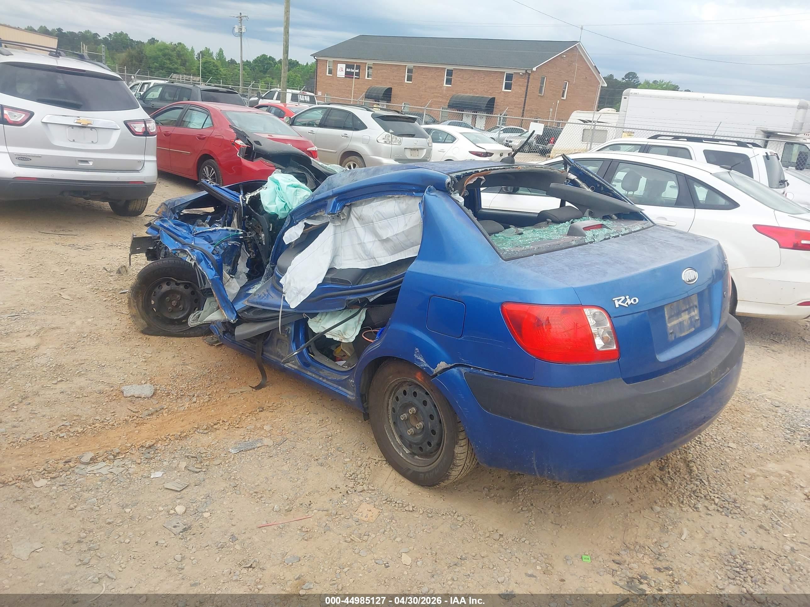 2007 Kia Rio Lx Blue vin: KNADE123276293145