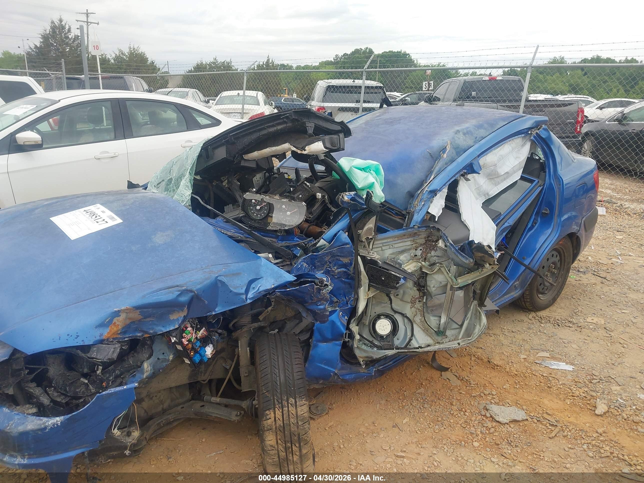 2007 Kia Rio Lx Blue vin: KNADE123276293145