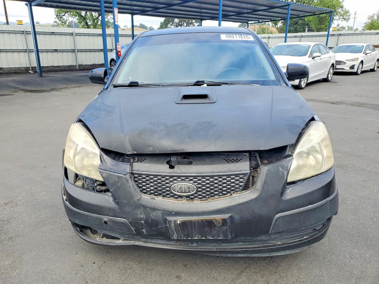 2008 Kia Rio Base Black vin: KNADE123286304646