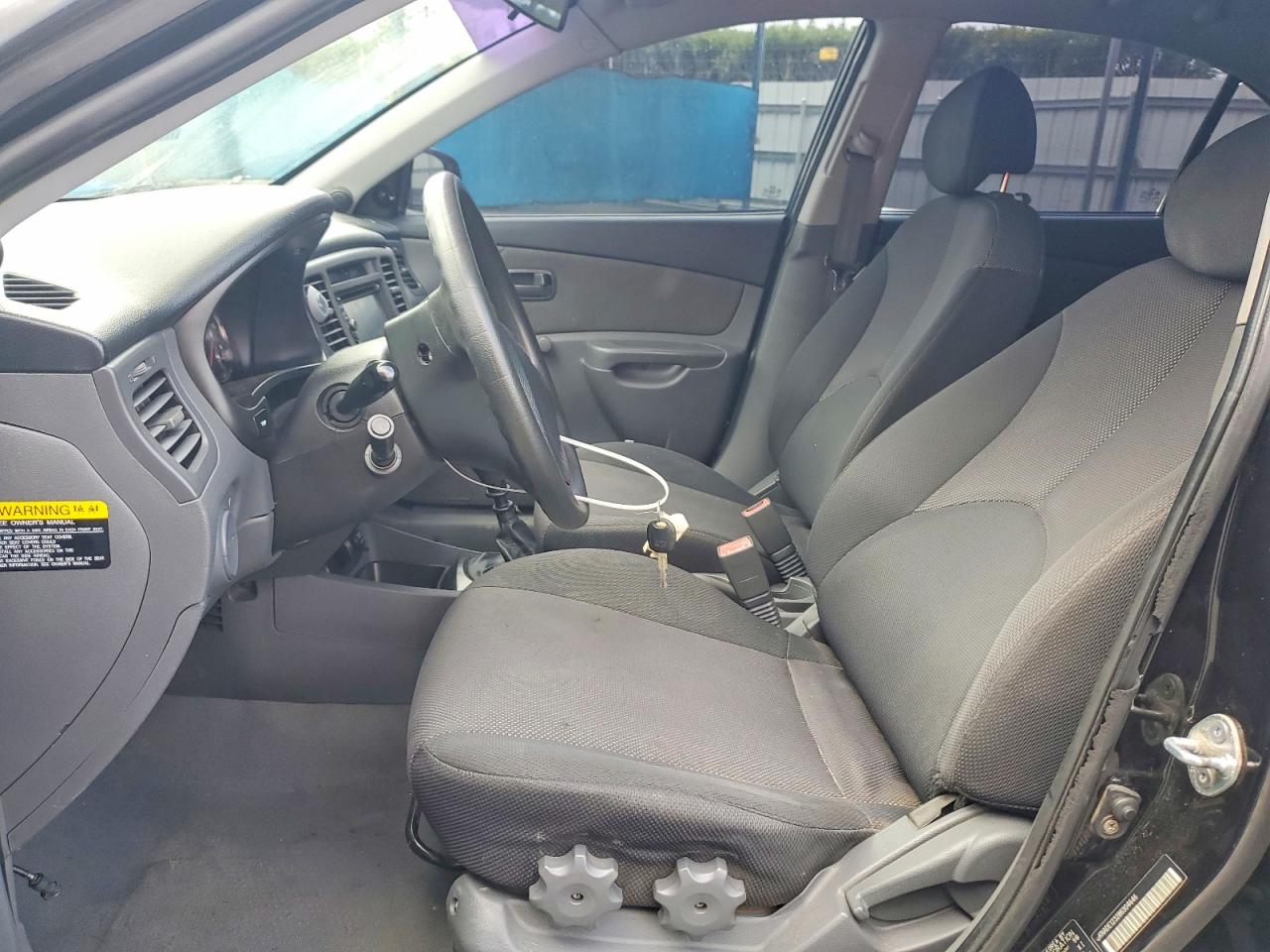 2008 Kia Rio Base Black vin: KNADE123286304646
