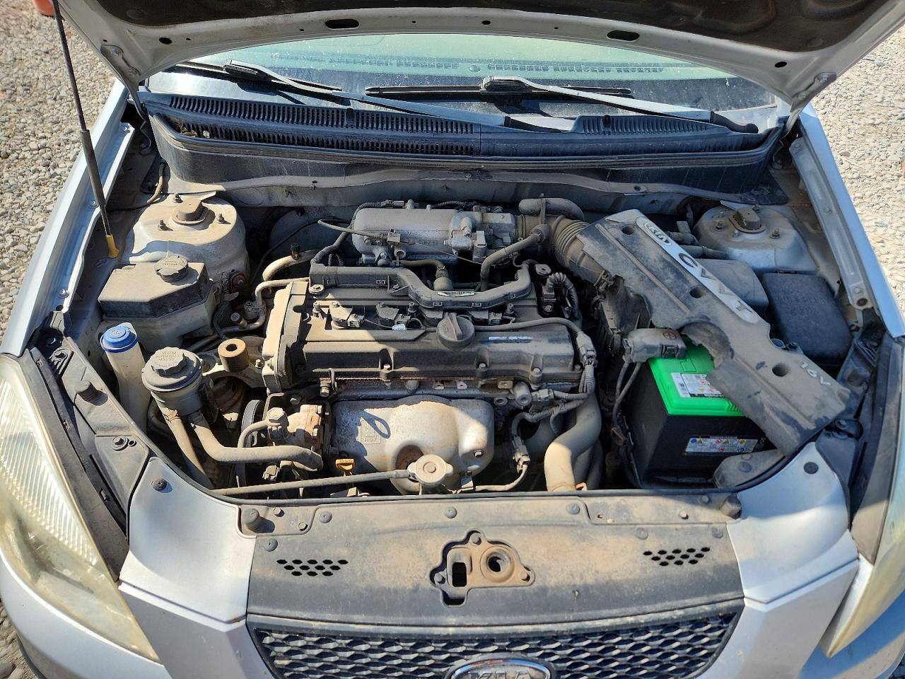 2008 Kia Rio Base/lx/sx Silver vin: KNADE123286375314