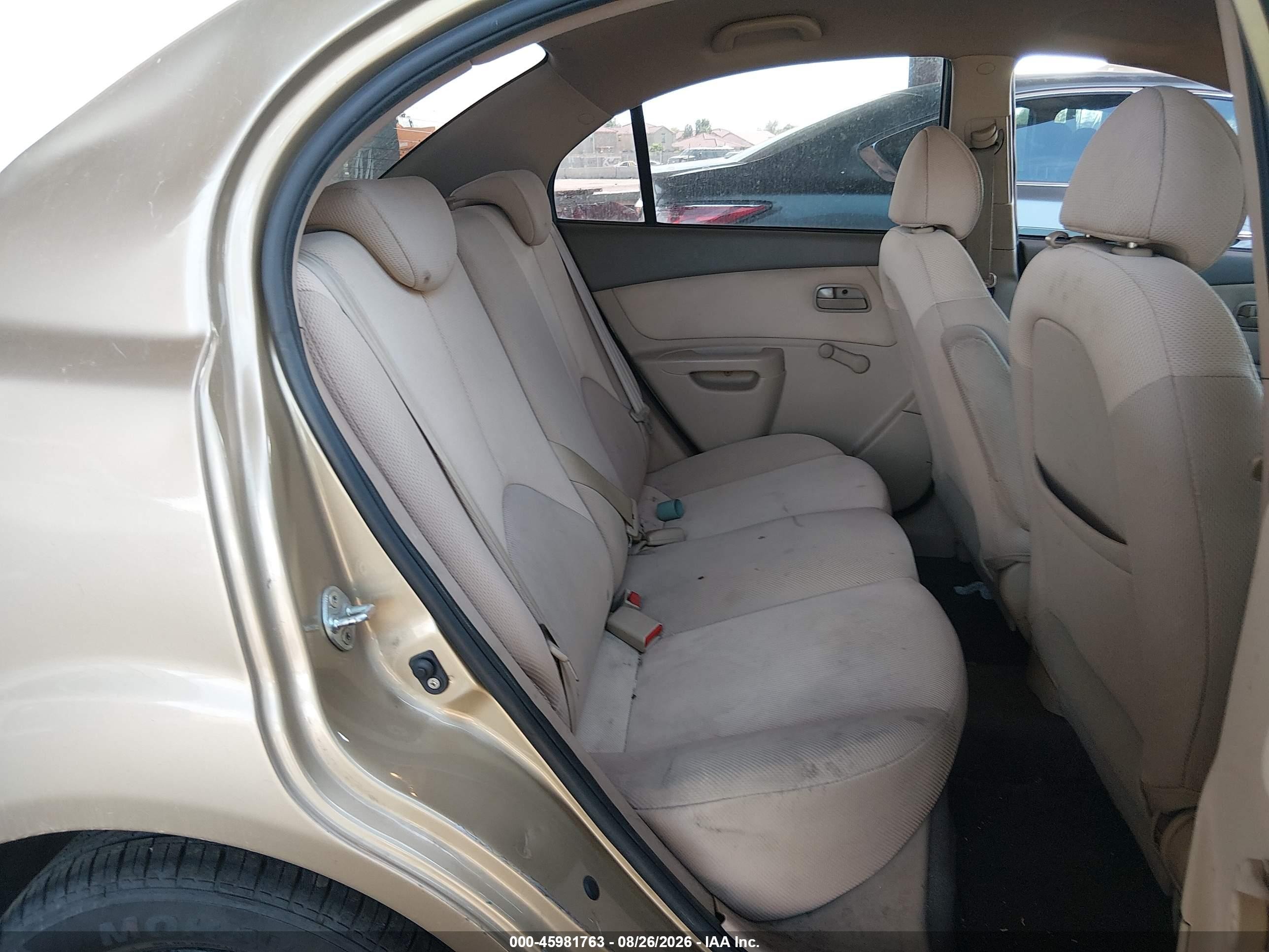 2008 Kia Rio Lx Gold vin: KNADE123286430537