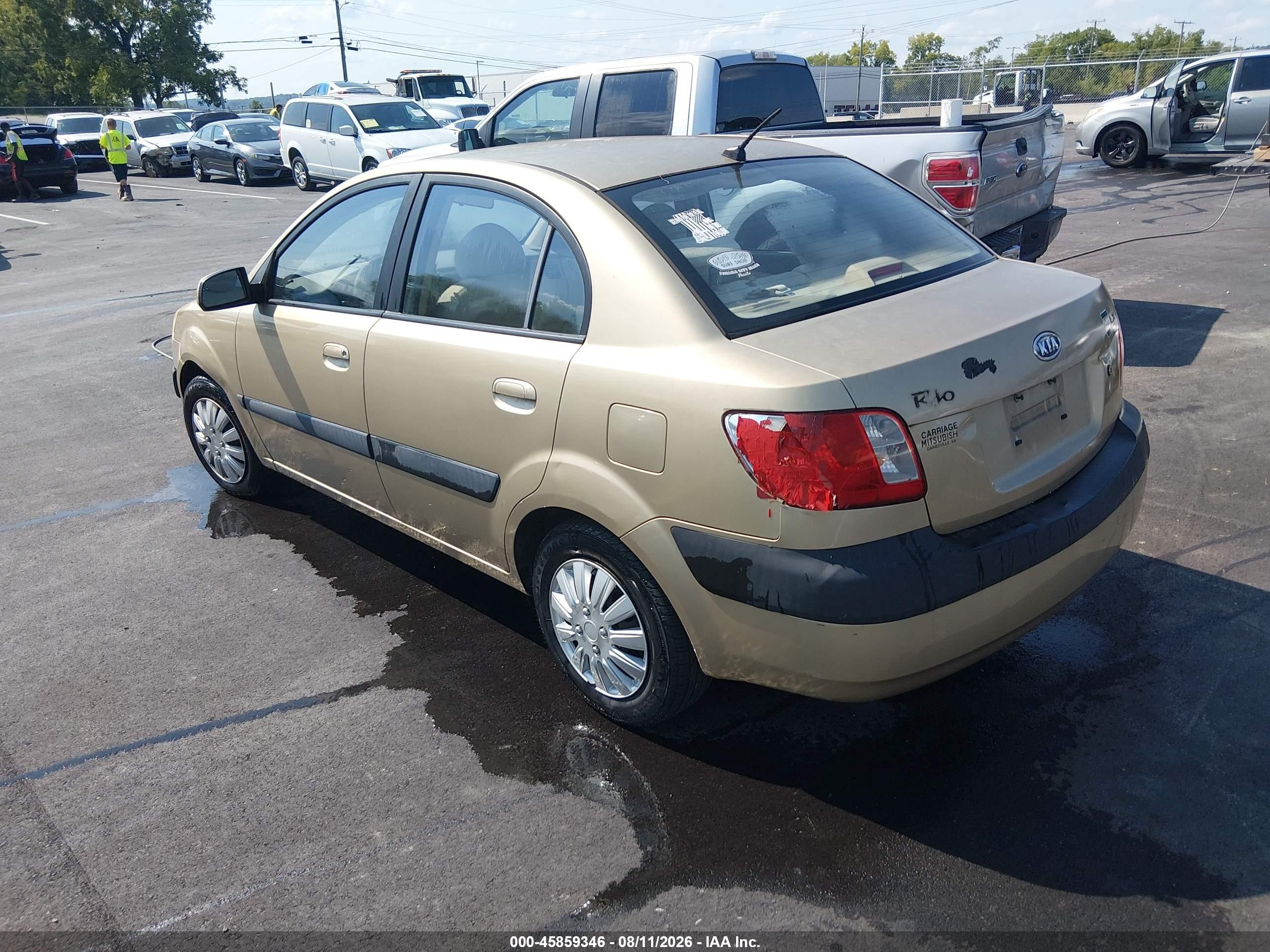2007 Kia Rio Lx Gold vin: KNADE123376188341