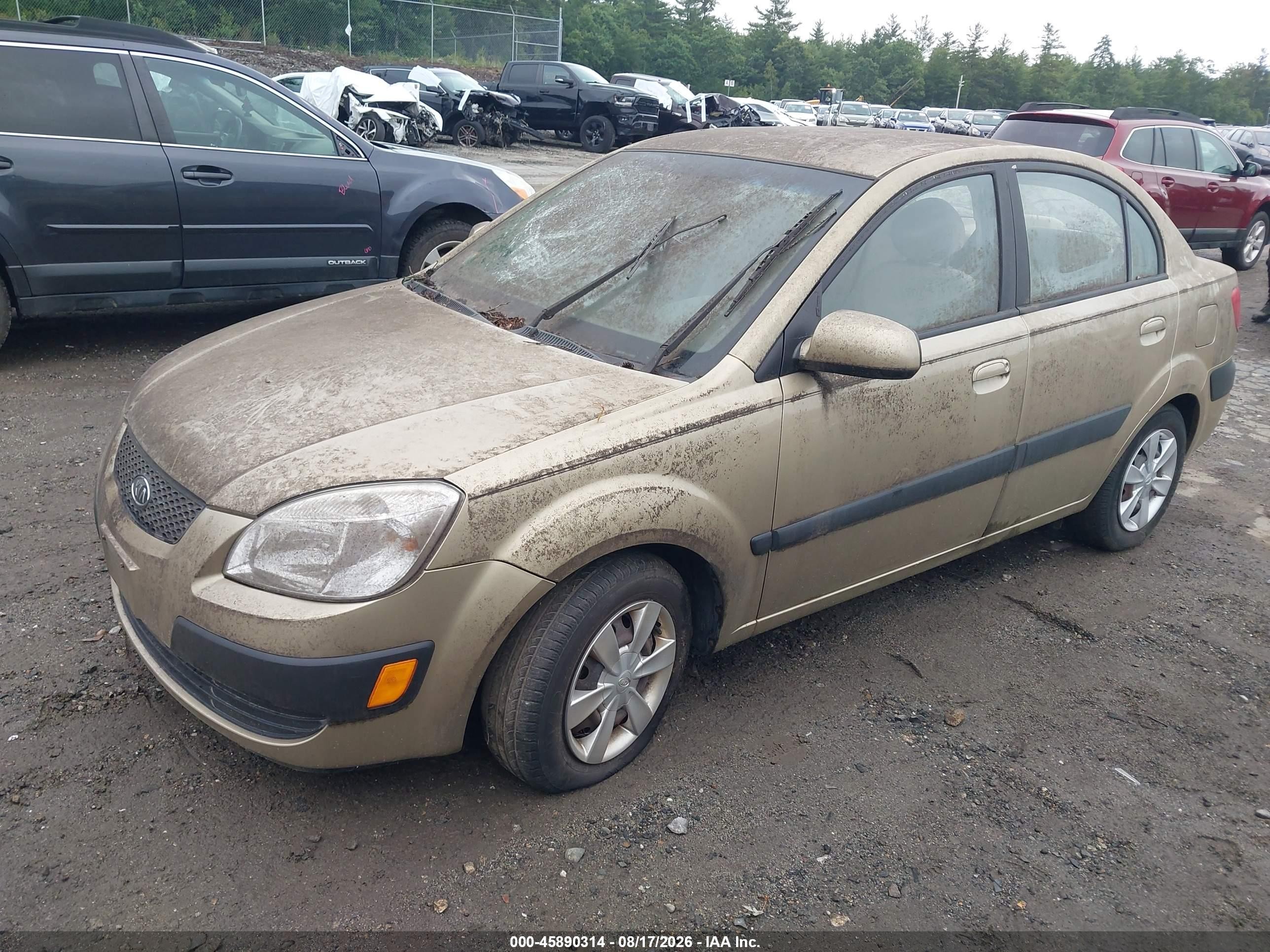 2007 Kia Rio Lx Gold vin: KNADE123376190512